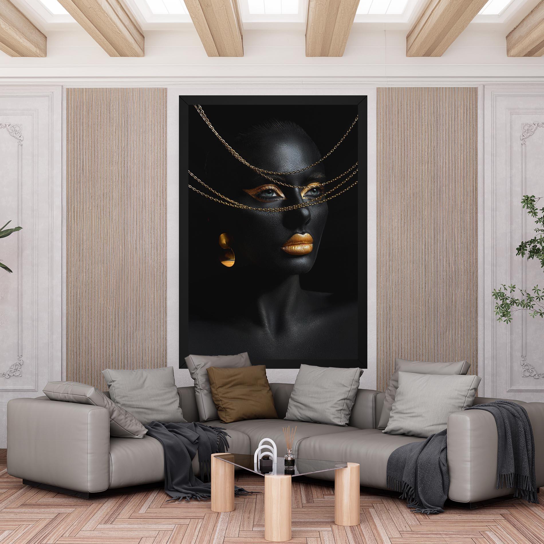 Obraz na Płótnie Gold Chain Woman mockup 6