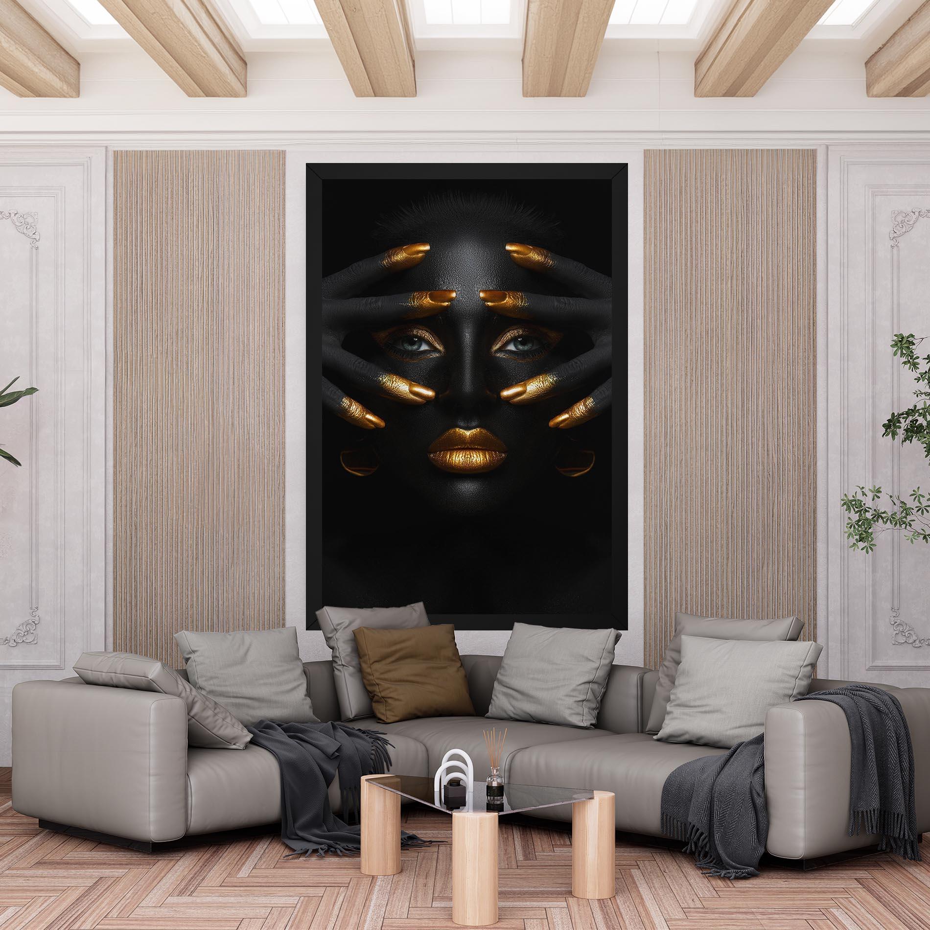 Obraz na Płótnie Gold Fingertips Art mockup 6