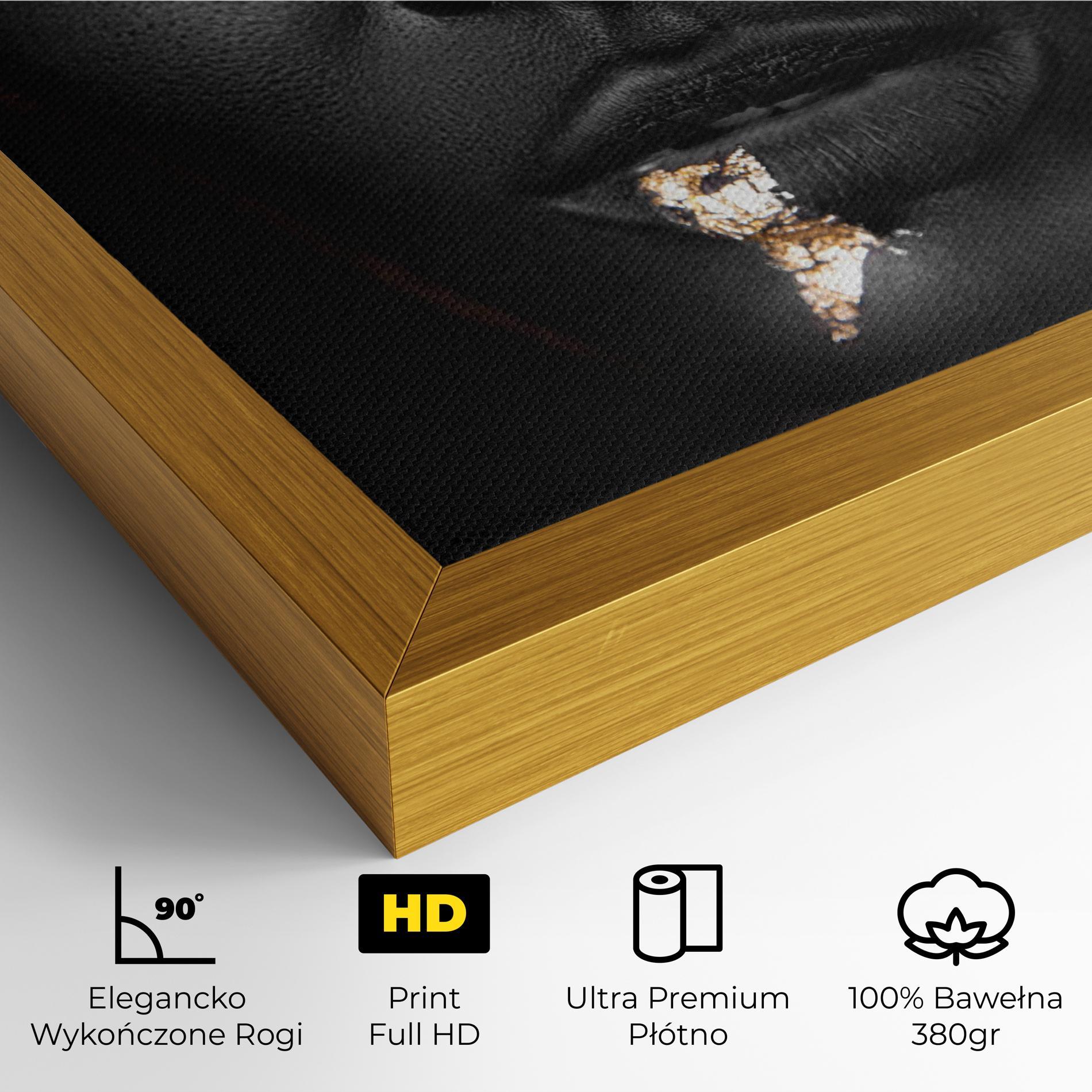 Obraz na Płótnie Golden Face mockup 4