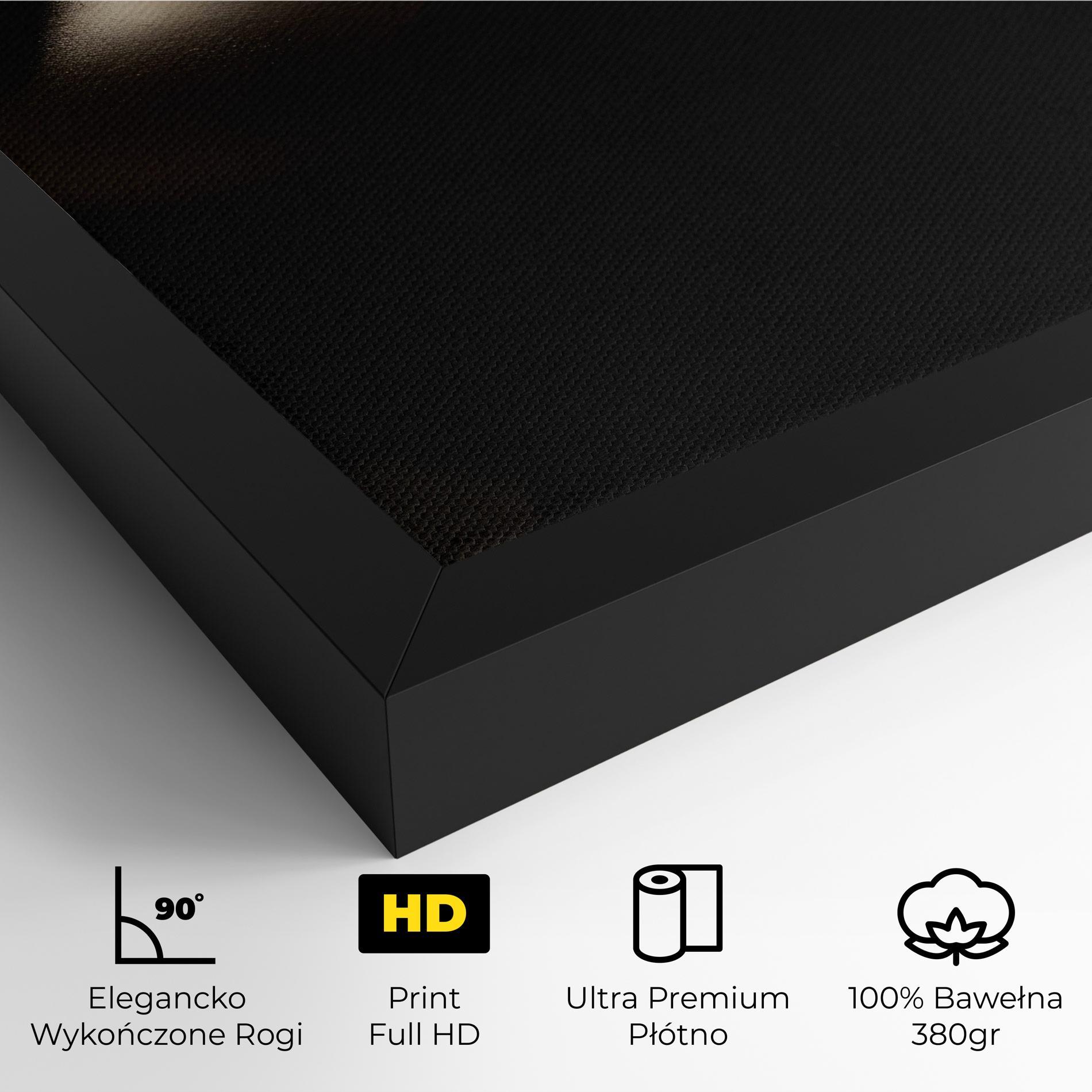 Obraz na Płótnie Dark Gold Face mockup 4