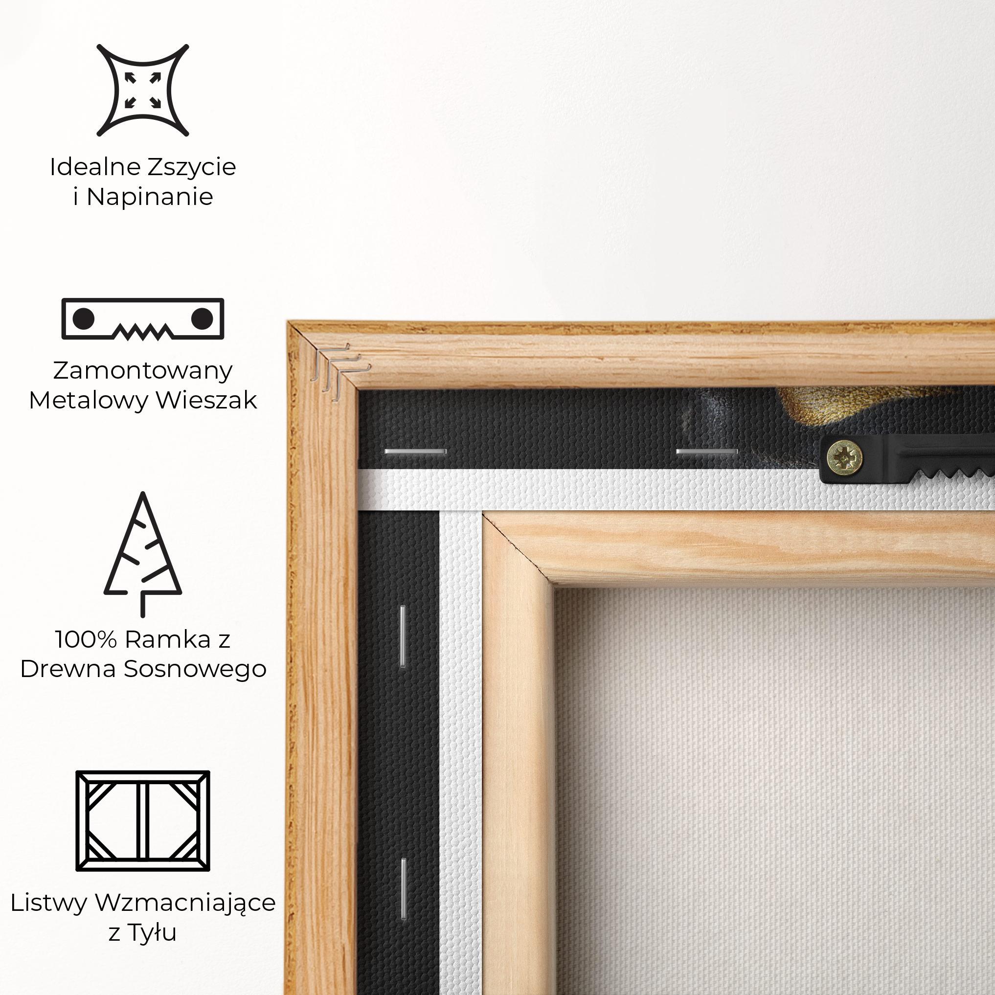 Obraz na Płótnie Gold Black Paint mockup 5