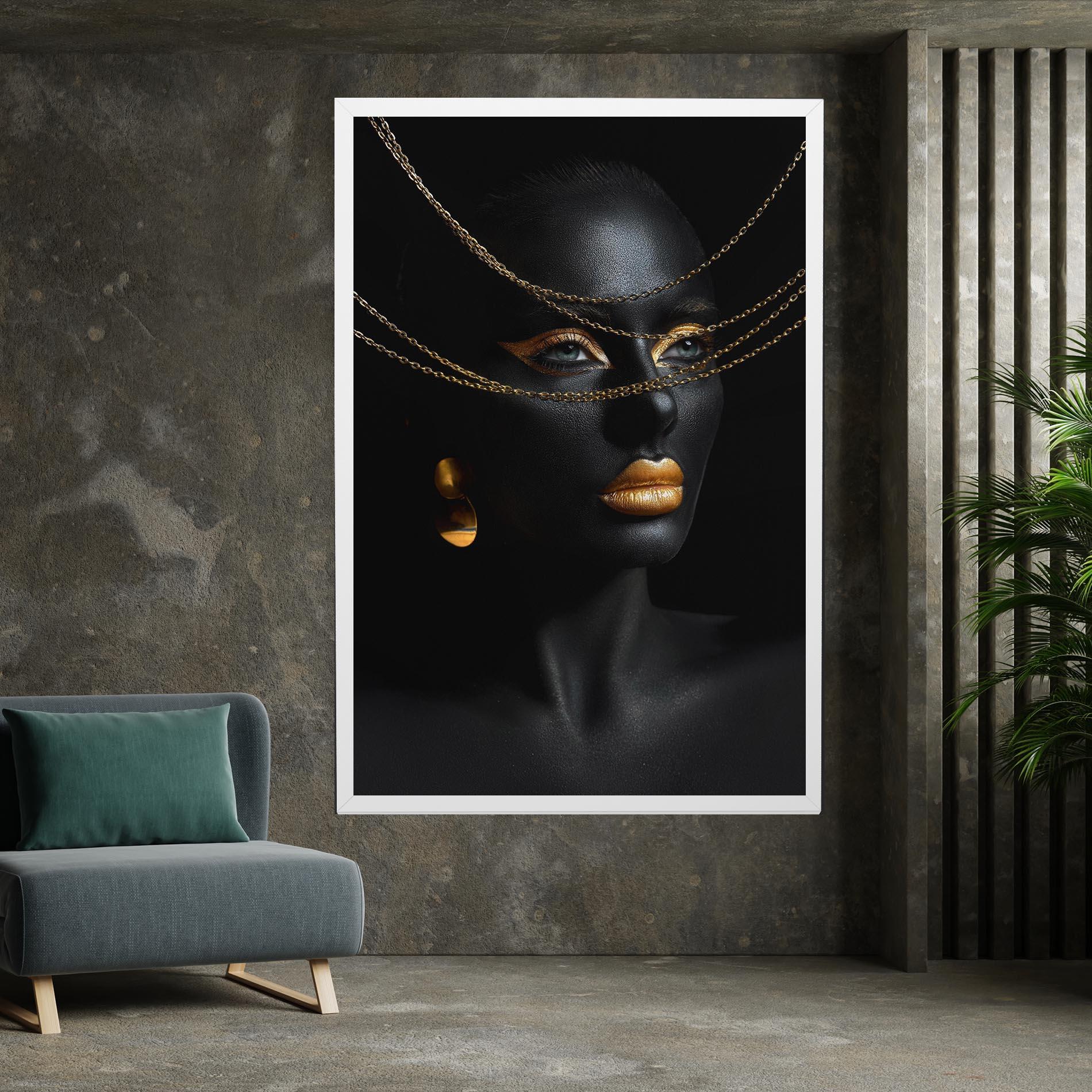 Obraz na Płótnie Gold Chain Woman mockup 7