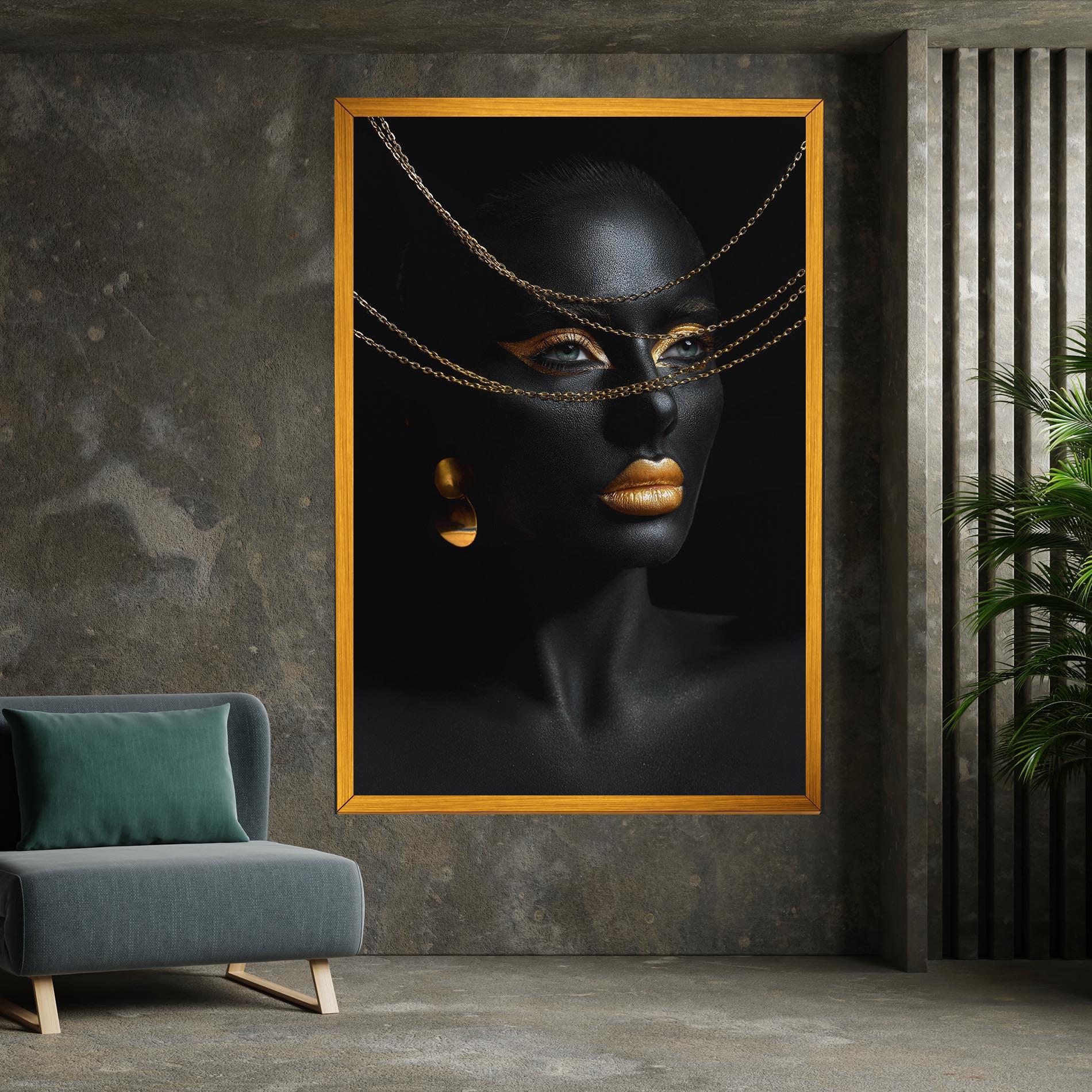 Obraz na Płótnie Gold Chain Woman mockup 7