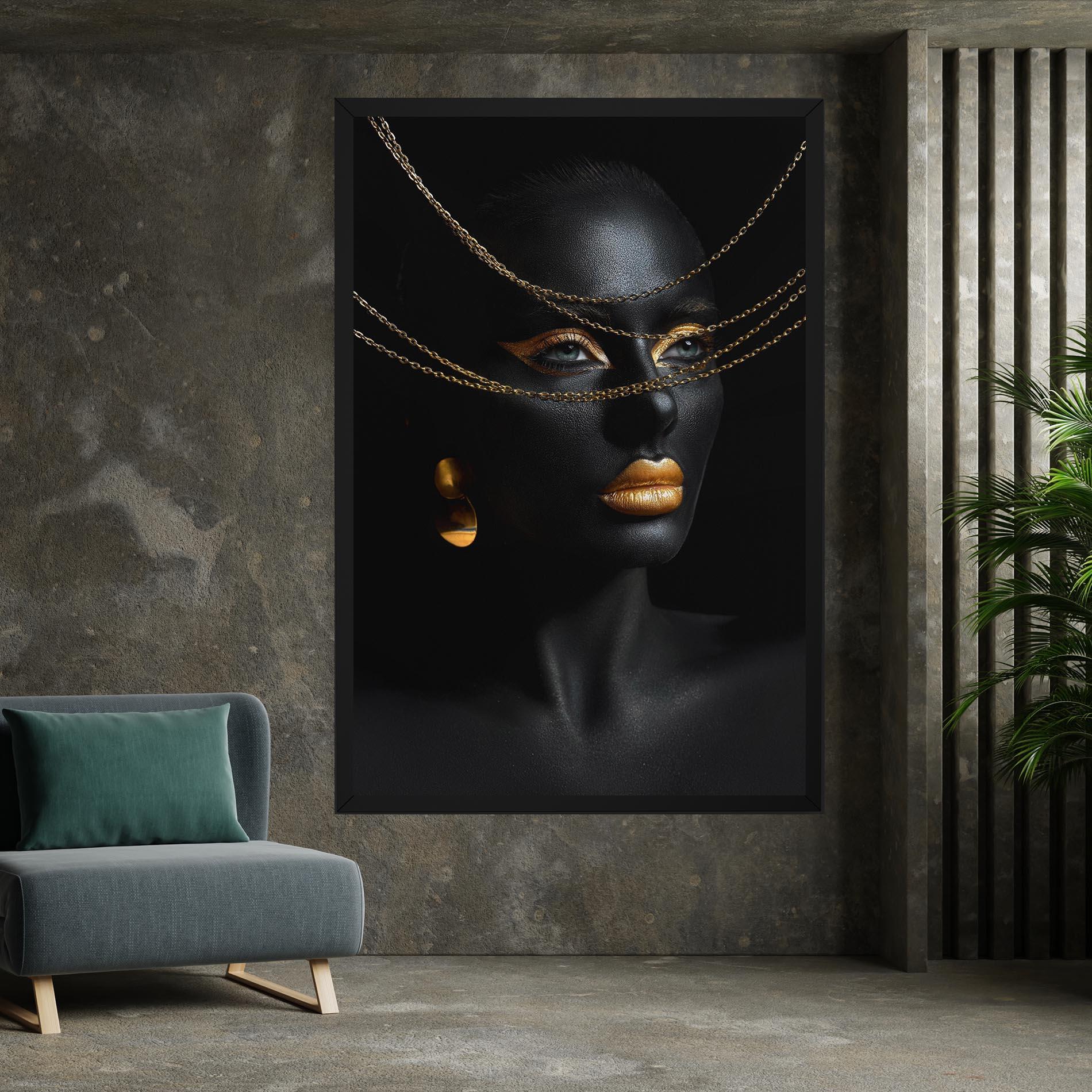 Obraz na Płótnie Gold Chain Woman mockup 7