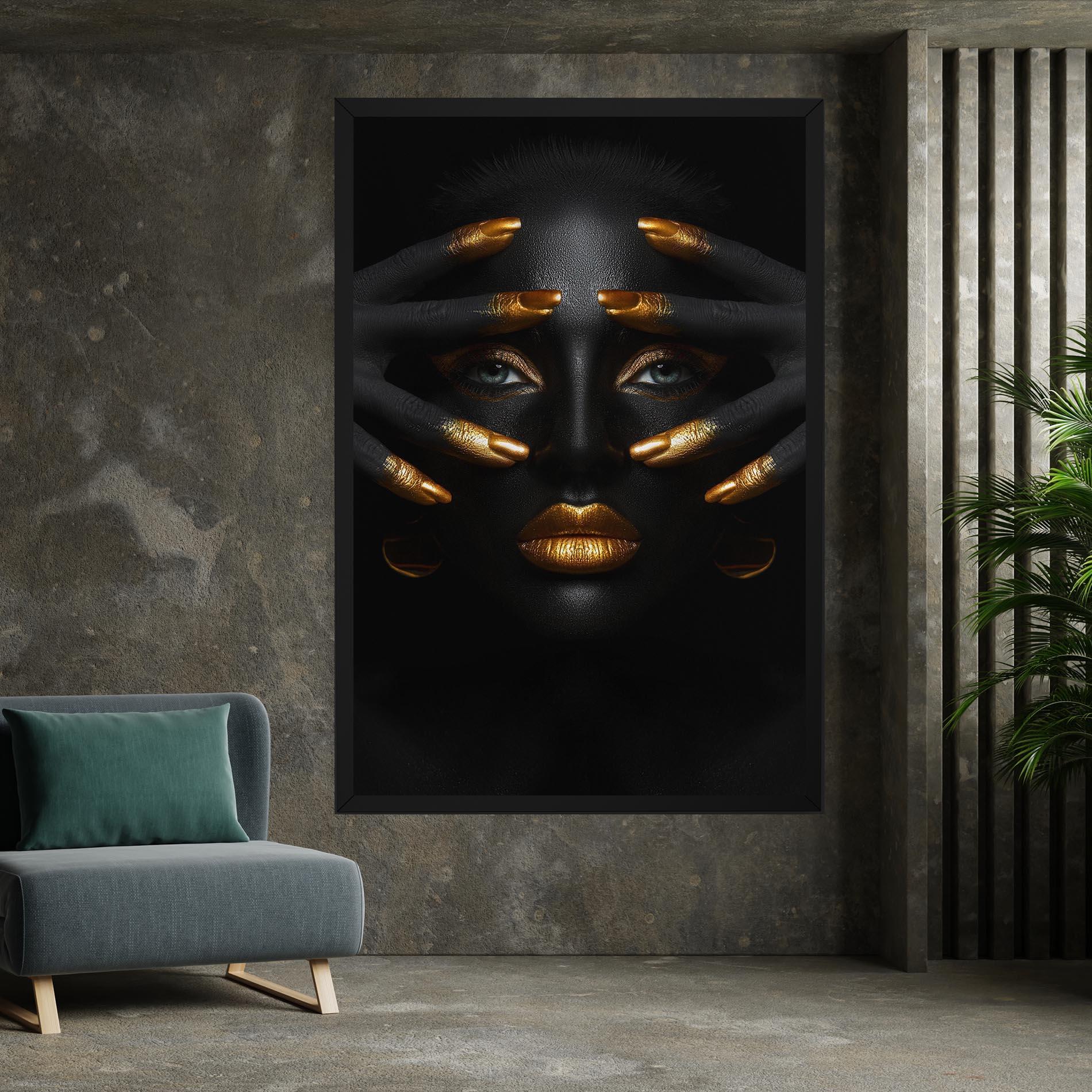 Obraz na Płótnie Gold Fingertips Art mockup 7