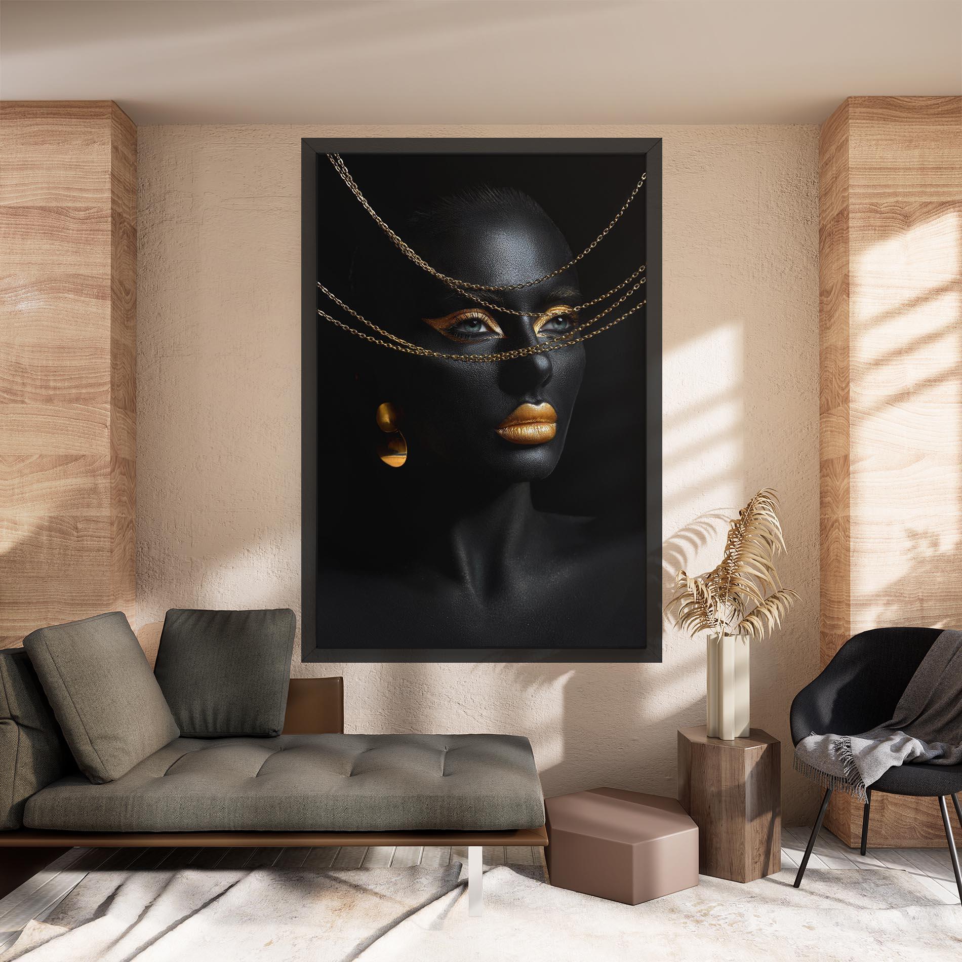 Obraz na Płótnie Gold Chain Woman mockup 8