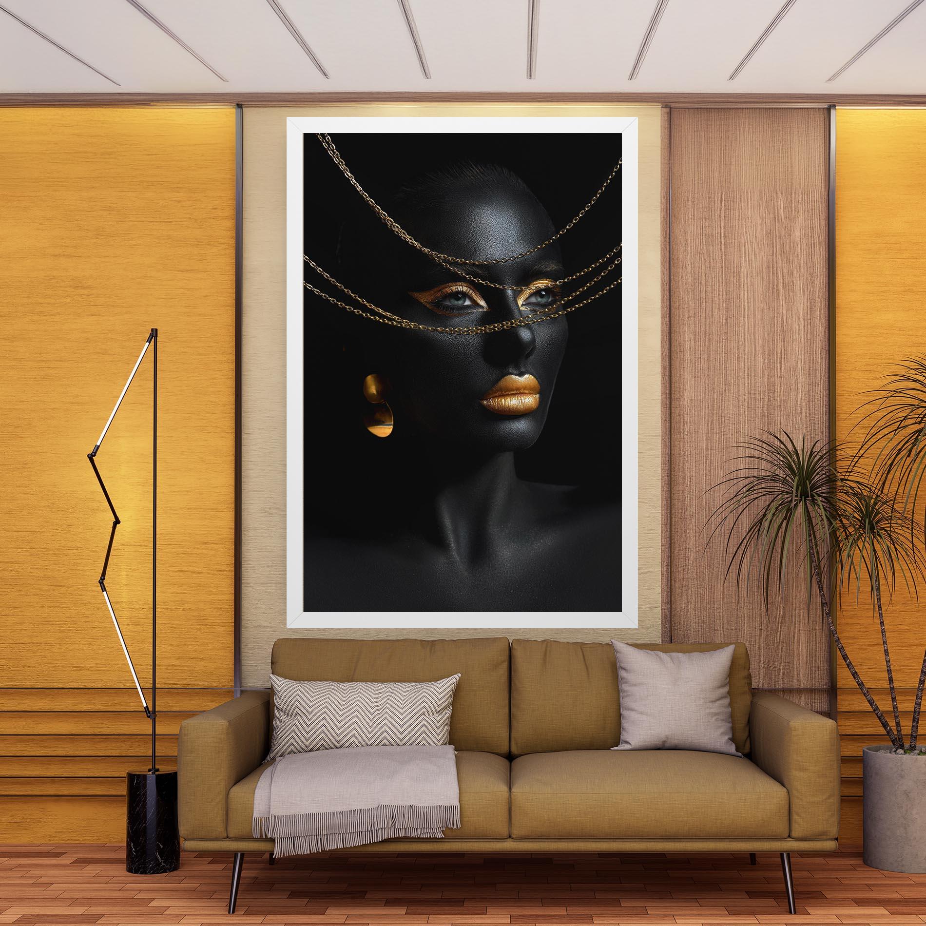 Obraz na Płótnie Gold Chain Woman mockup 9