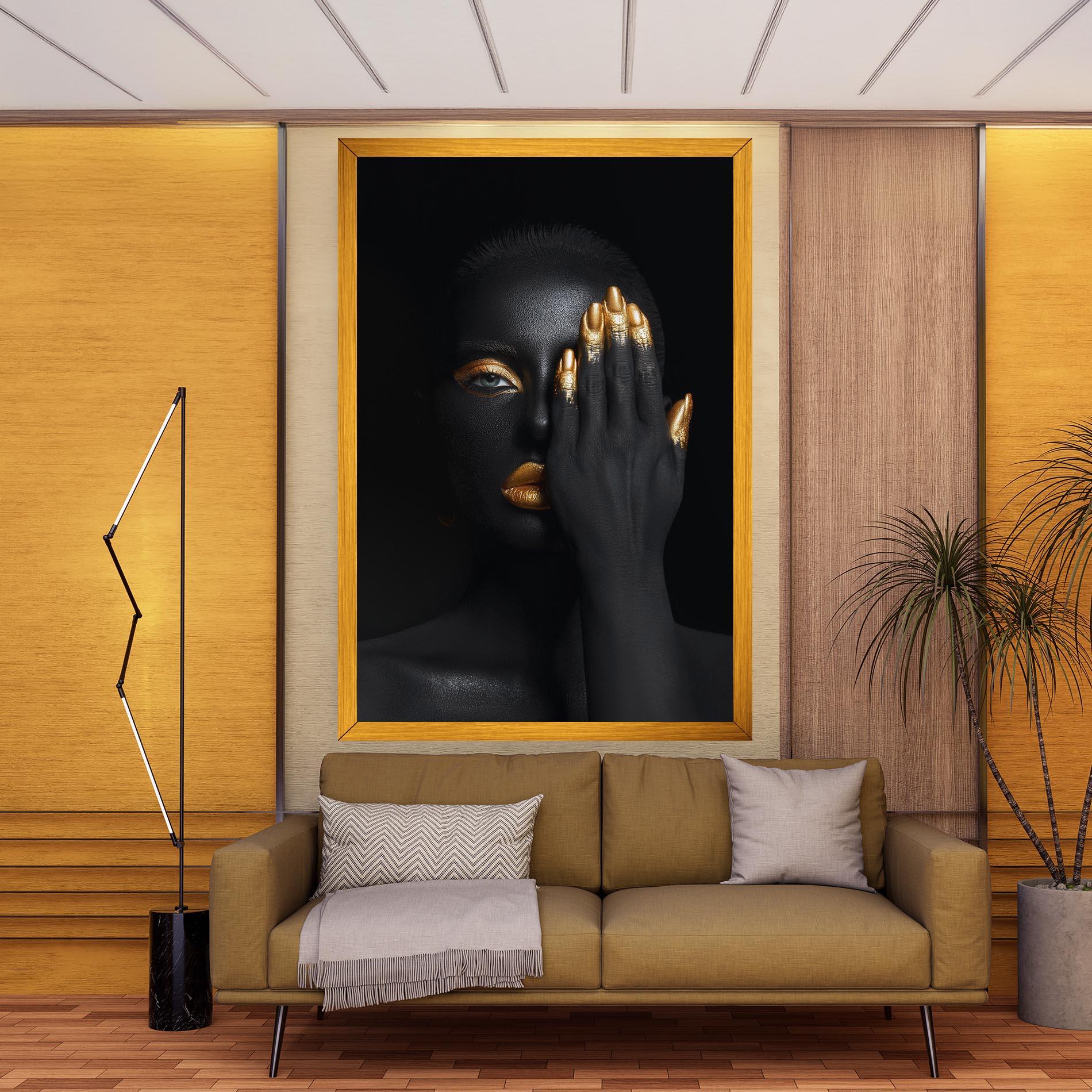 Obraz na Płótnie Gold Makeup Chain mockup 9