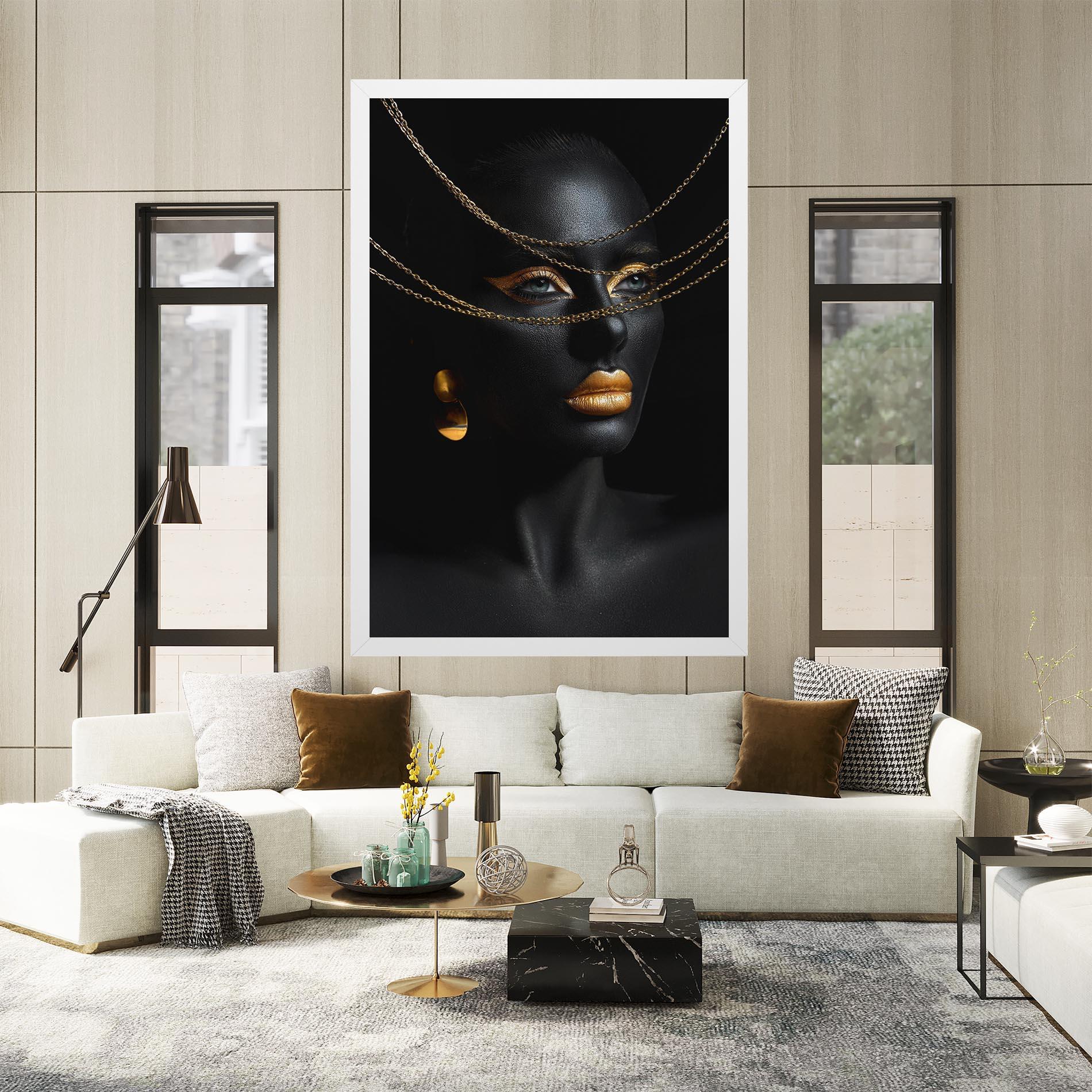 Obraz na Płótnie Gold Chain Woman mockup 2