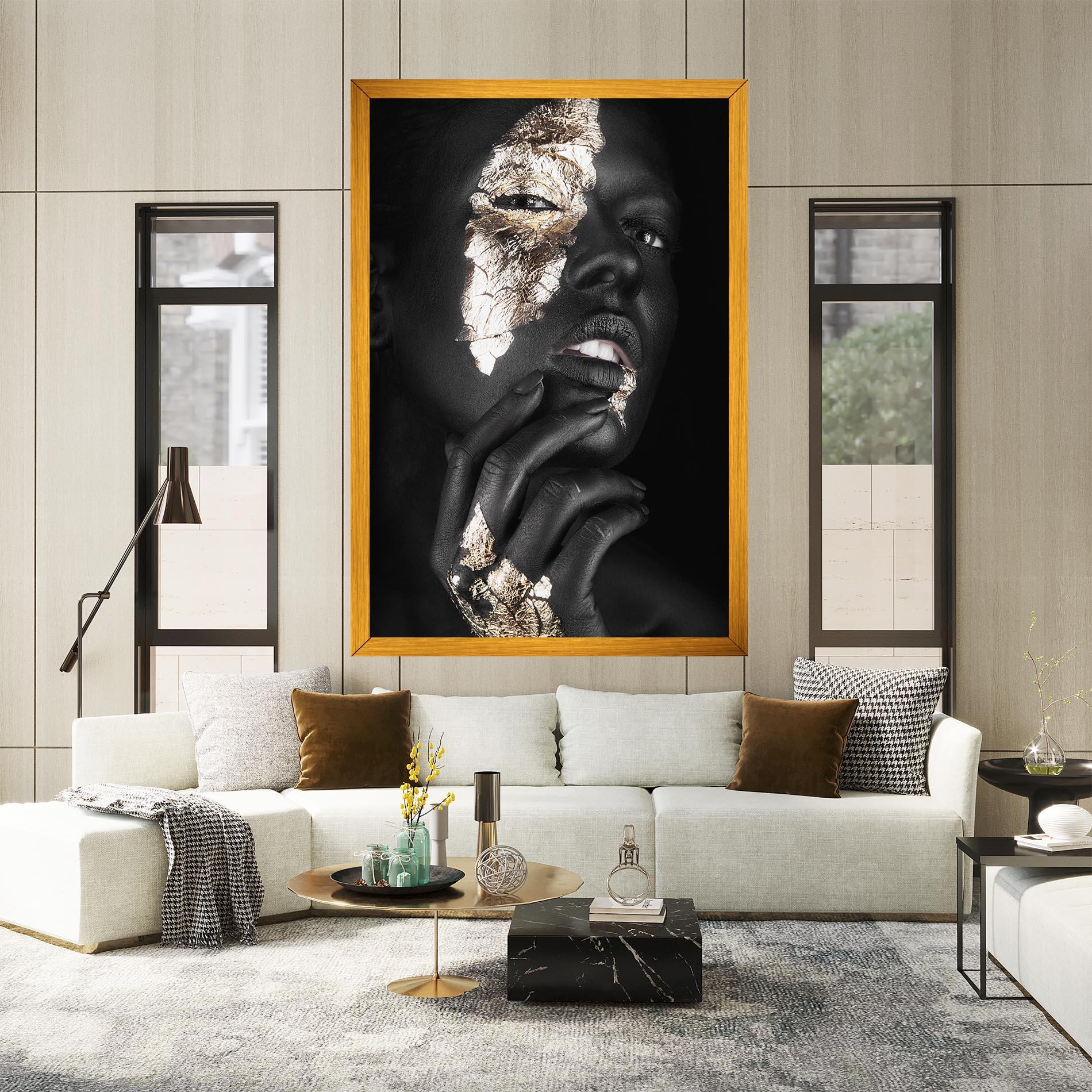 Obraz na Płótnie Golden Posture mockup 2