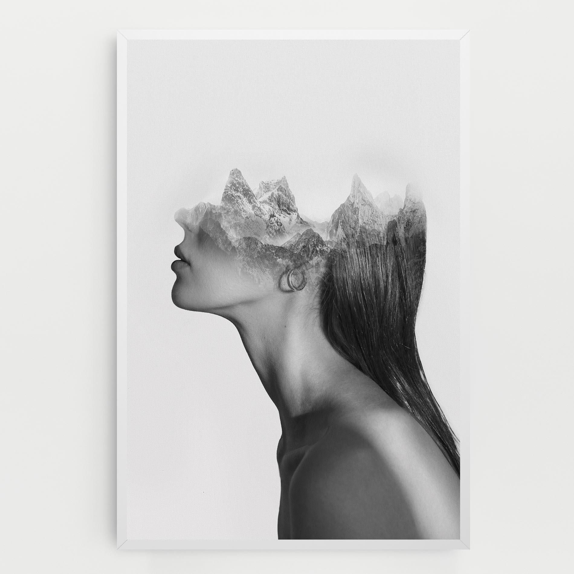 Obraz na Płótnie Woman Mountains View mockup 0