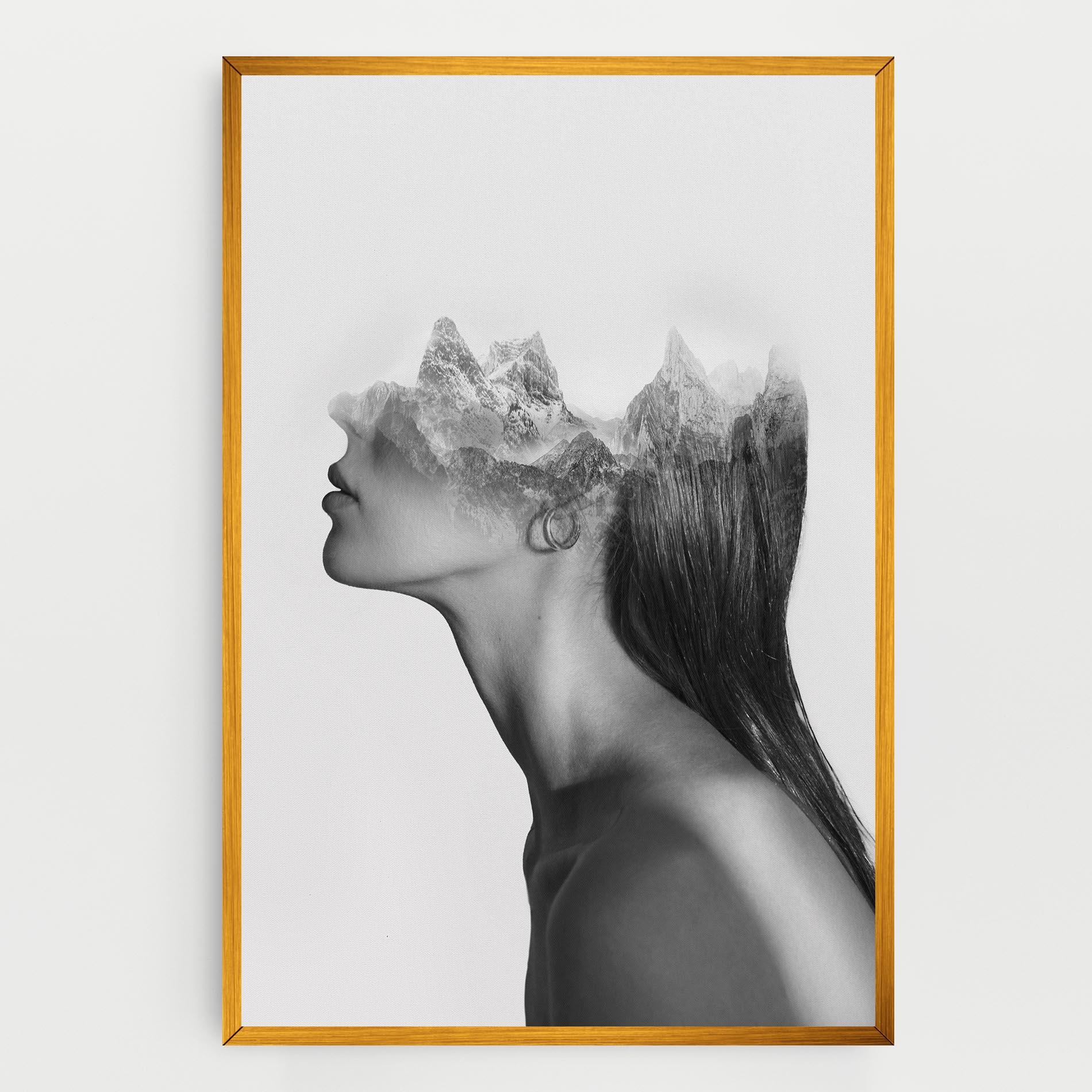 Obraz na Płótnie Woman Mountains View mockup 0