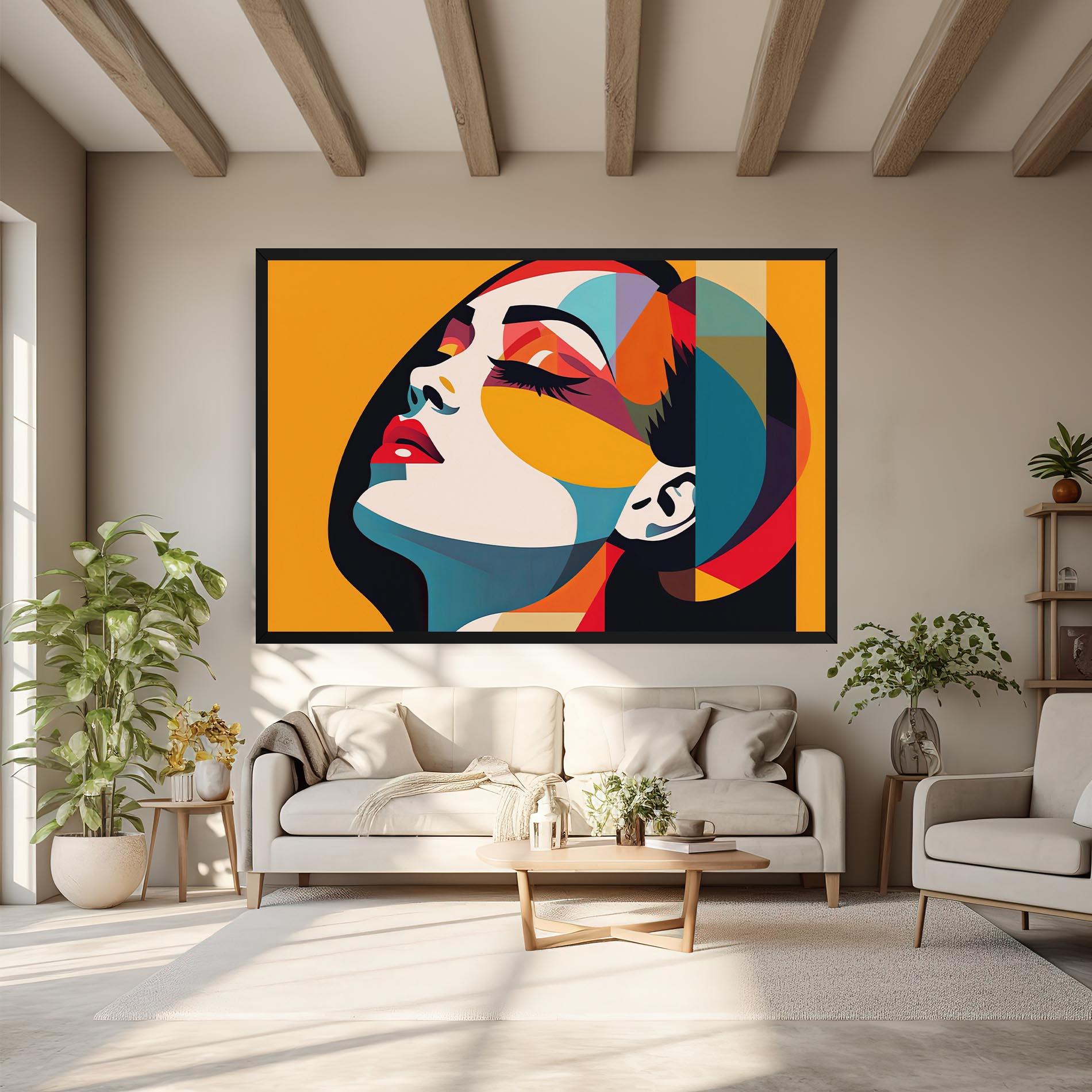 Obraz na Płótnie Dreamy Yellow Female mockup 6