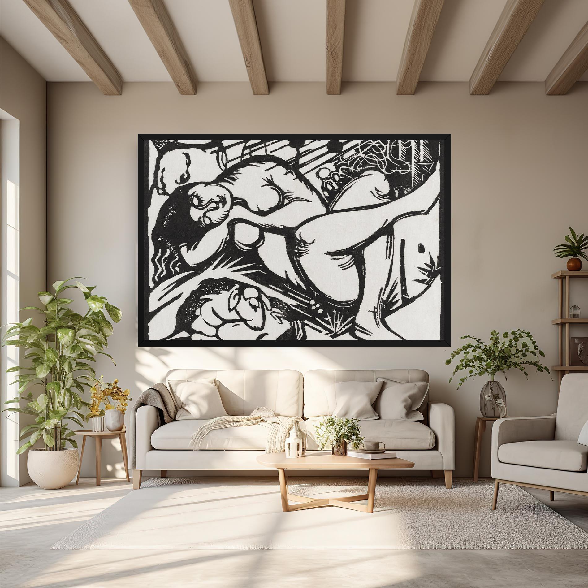 Obraz na Płótnie Woman Drawing mockup 6