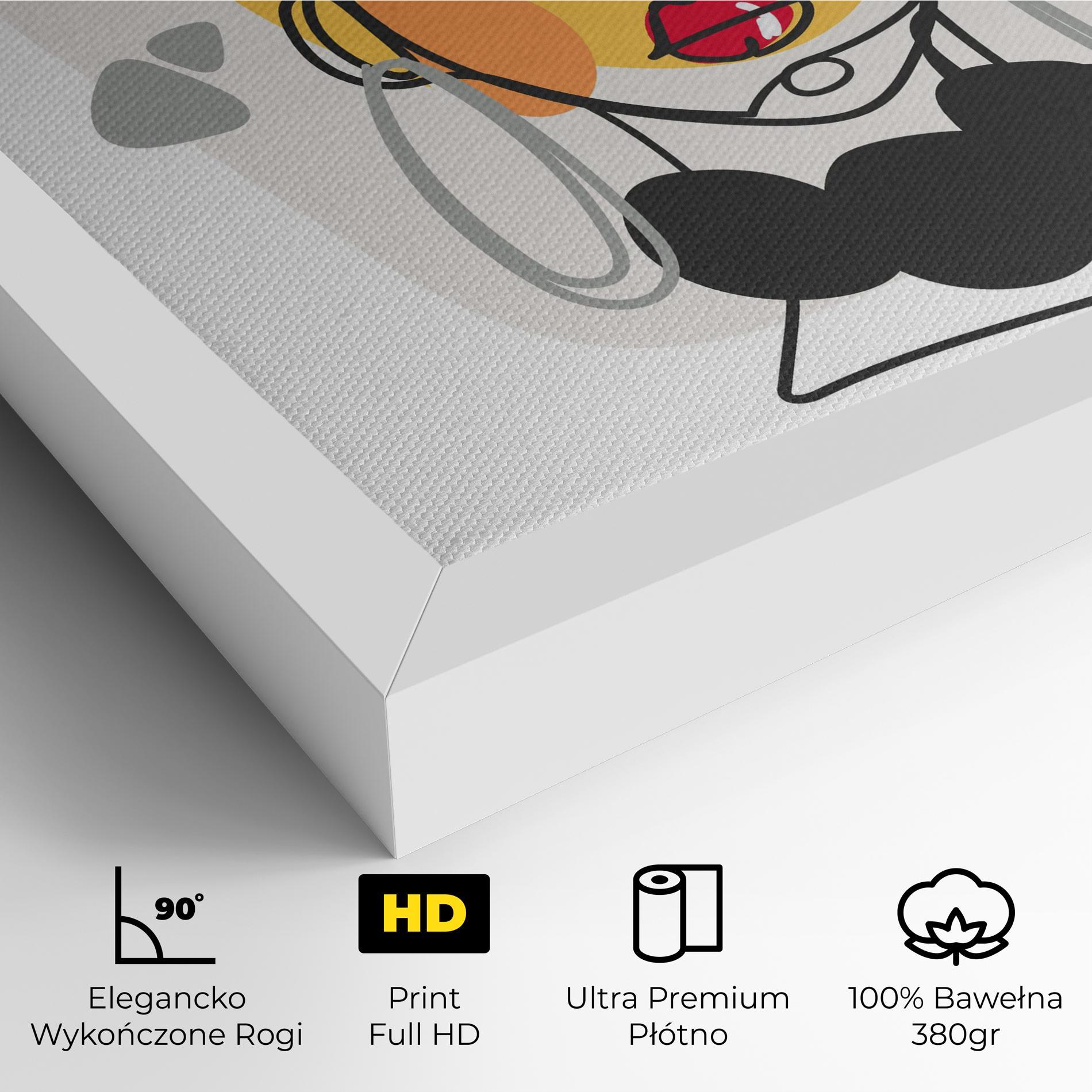 Obraz na Płótnie Abstract Blonde Face mockup 4