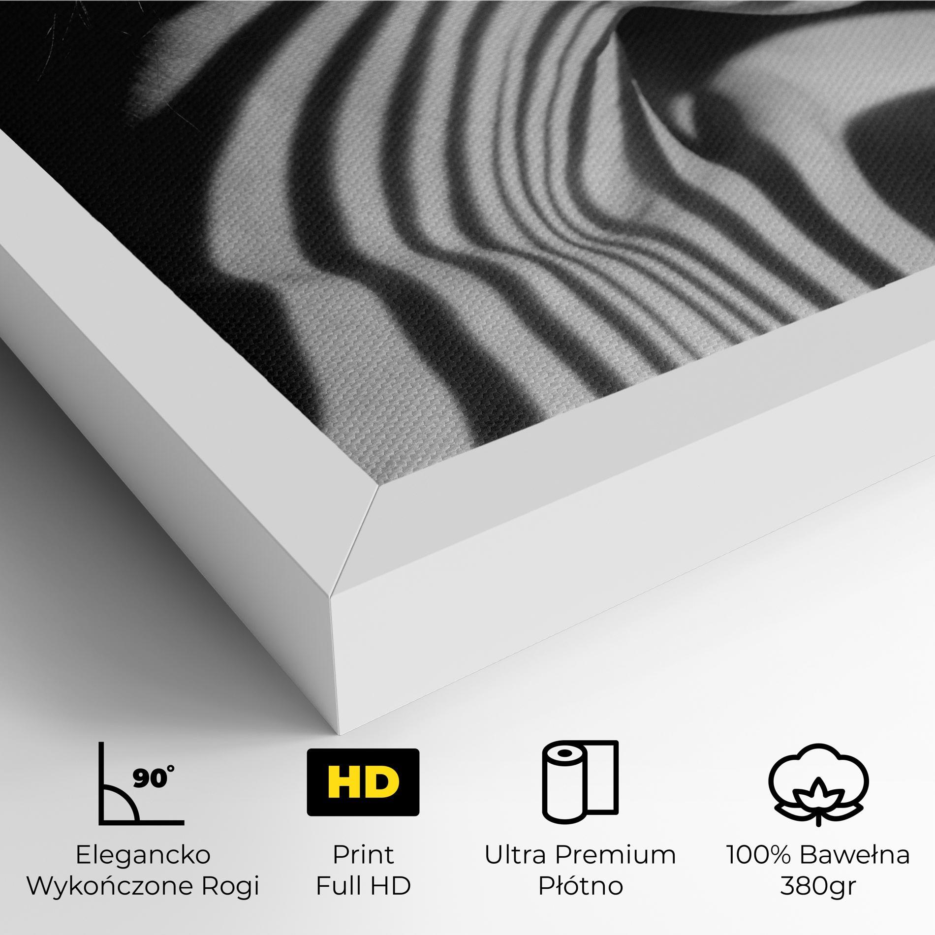 Obraz na Płótnie Zebra Stripes Woman mockup 4