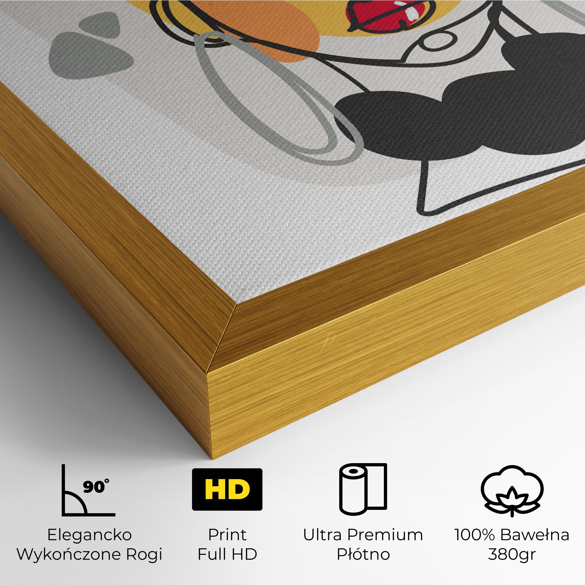 Obraz na Płótnie Abstract Blonde Face mockup 4