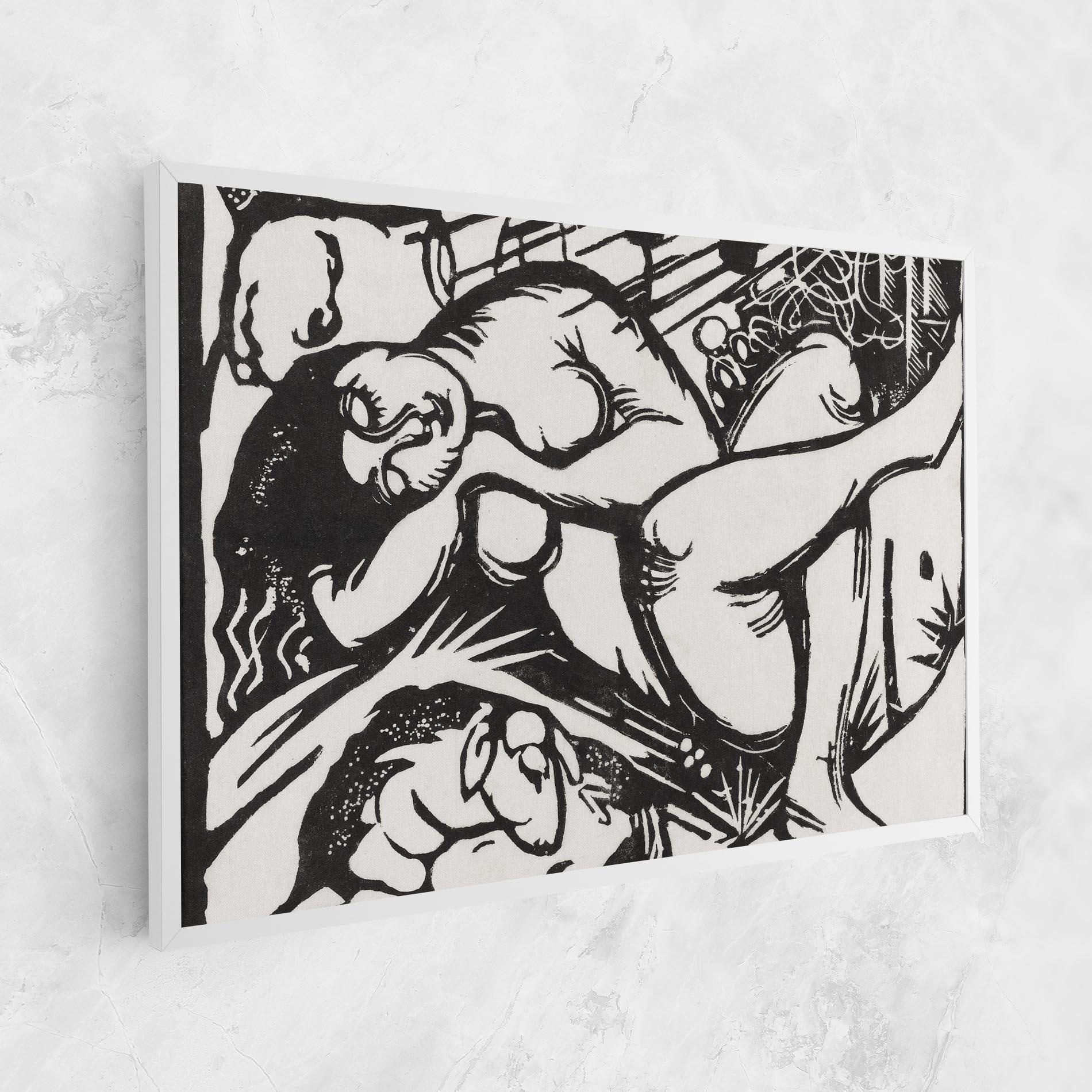 Obraz na Płótnie Woman Drawing mockup 1