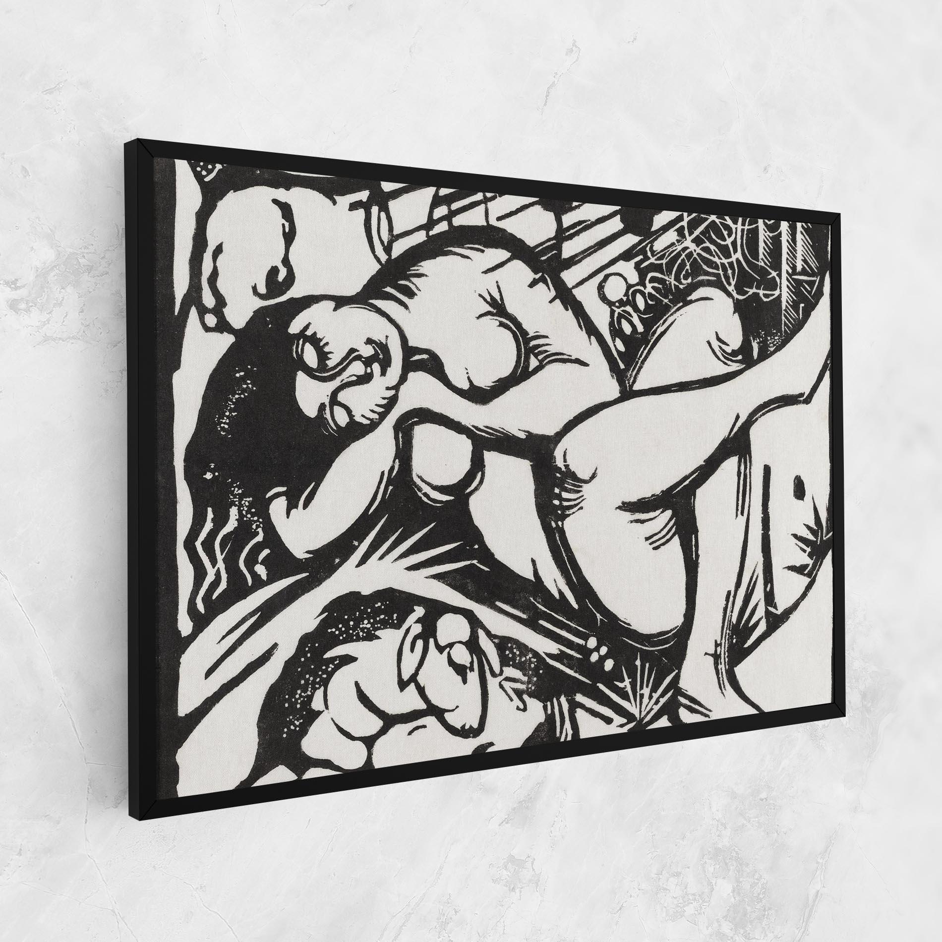 Obraz na Płótnie Woman Drawing mockup 1