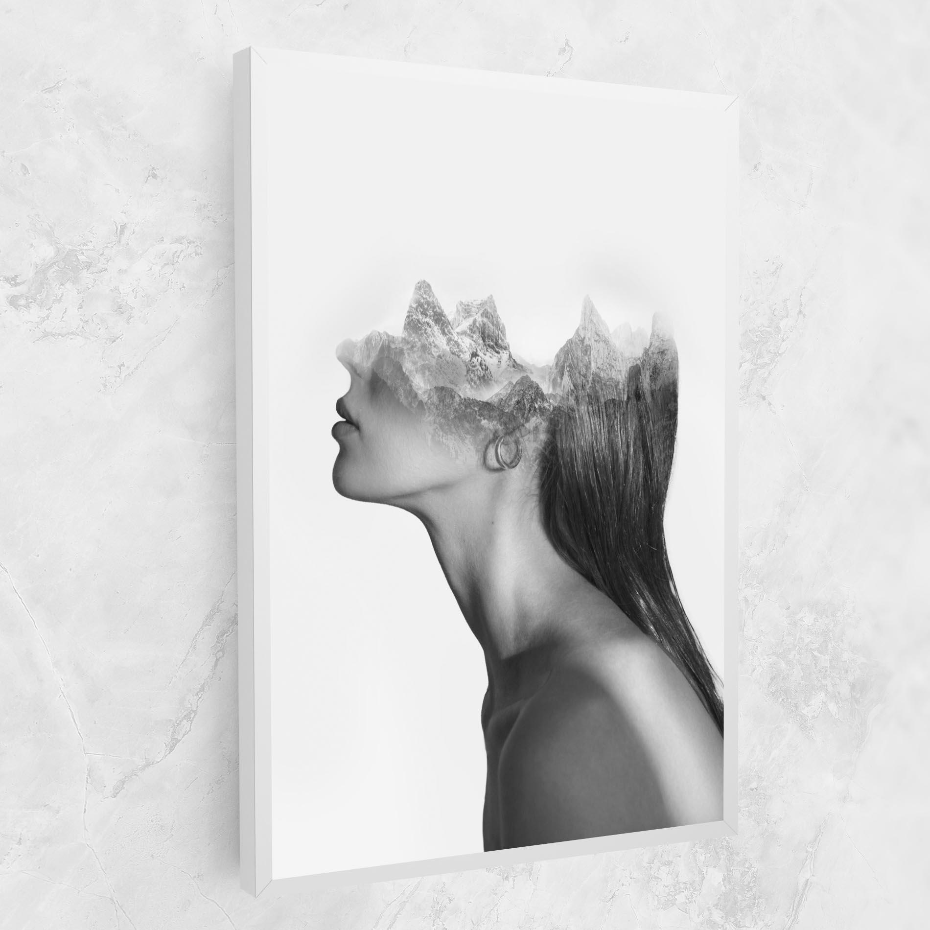 Obraz na Płótnie Woman Mountains View mockup 1