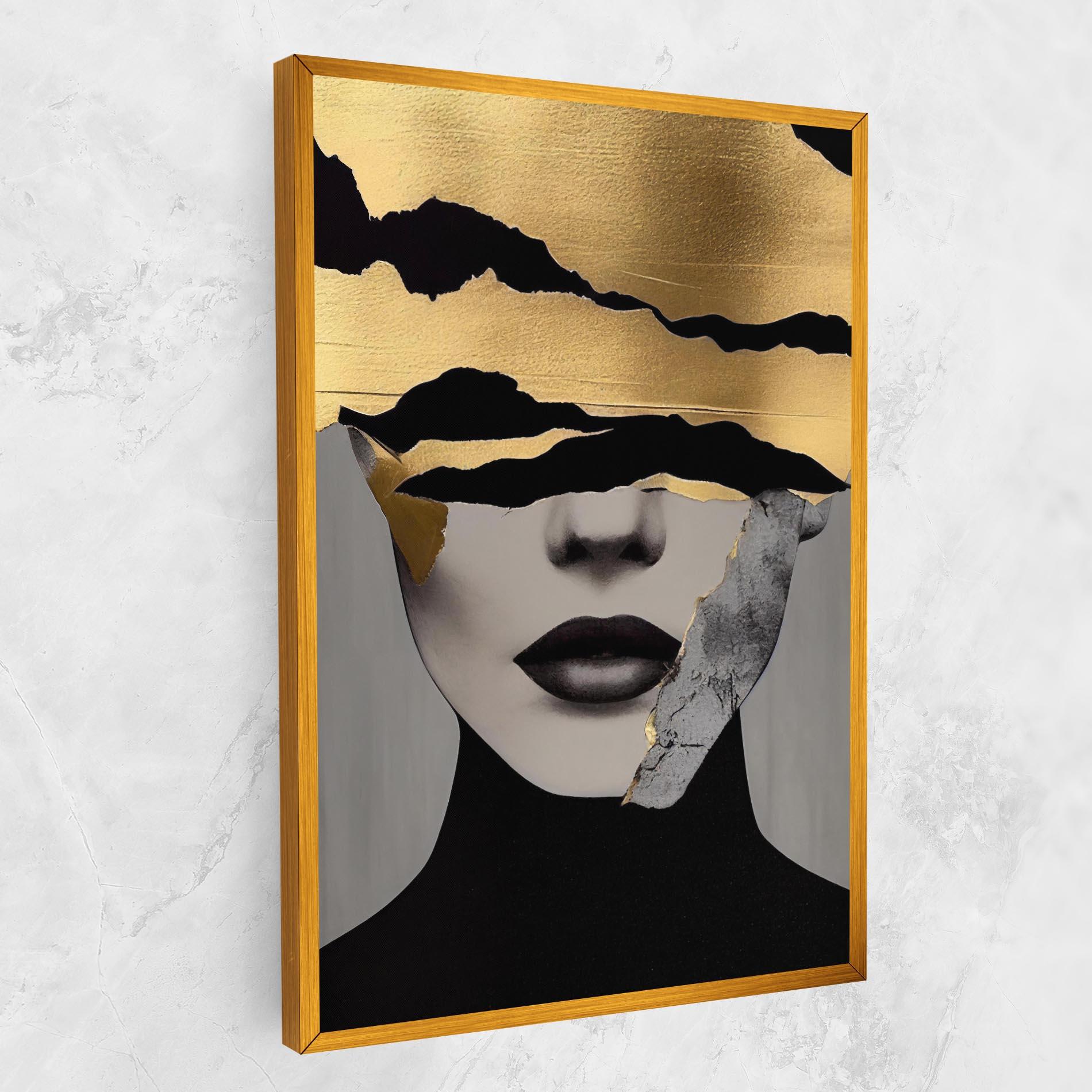 Obraz na Płótnie Modern Golden Paint mockup 1