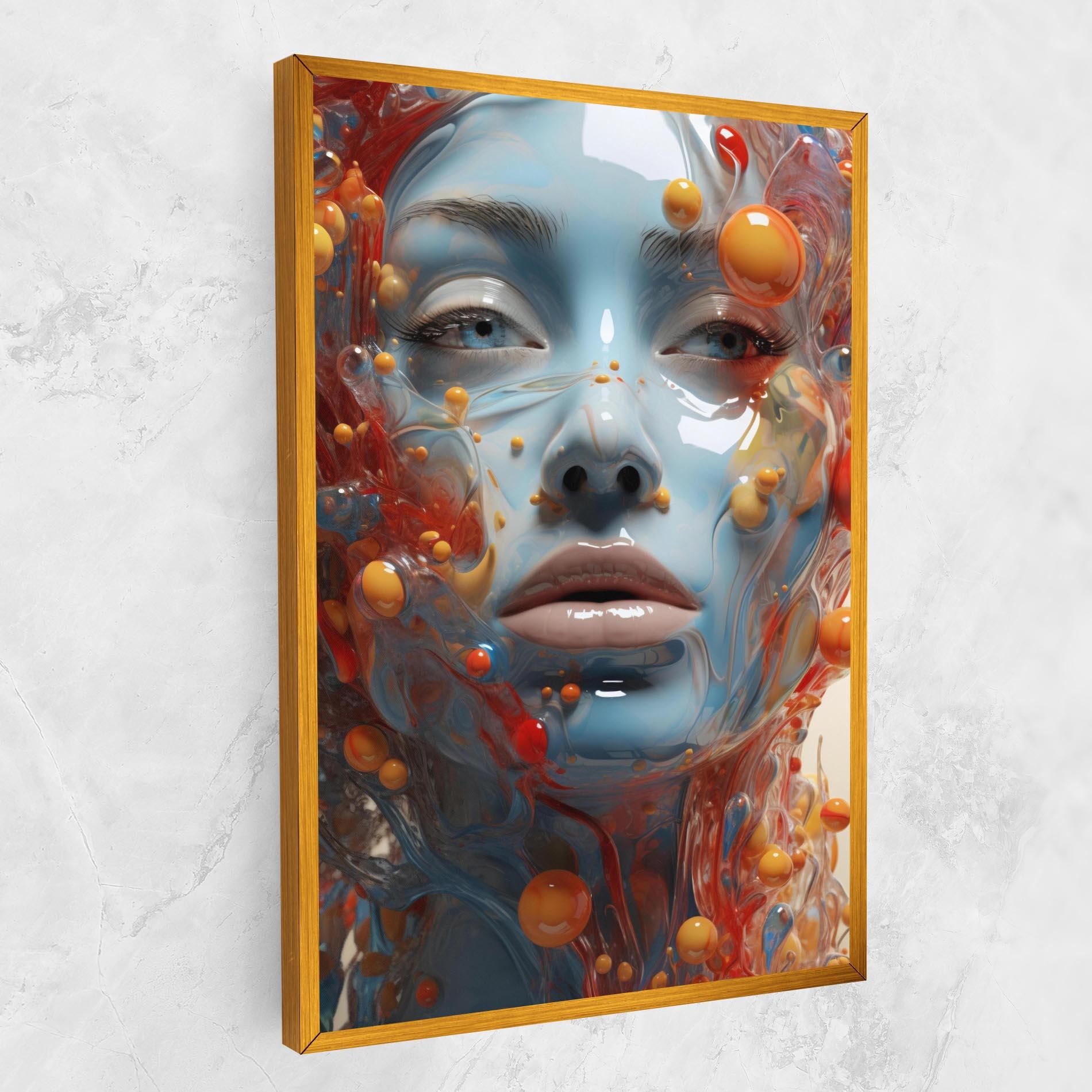 Obraz na Płótnie Pretty Blue Face mockup 1