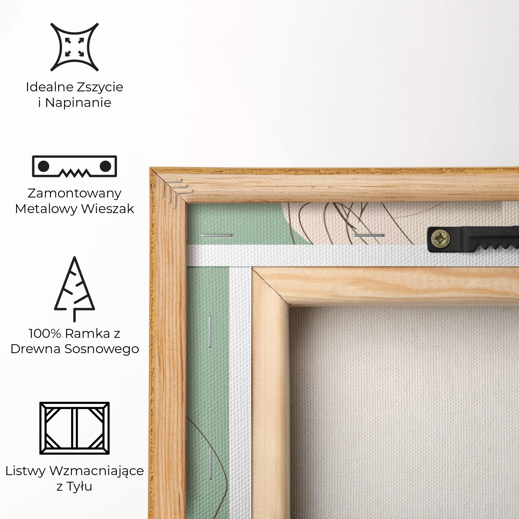 Obraz na Płótnie Green White Face mockup 5