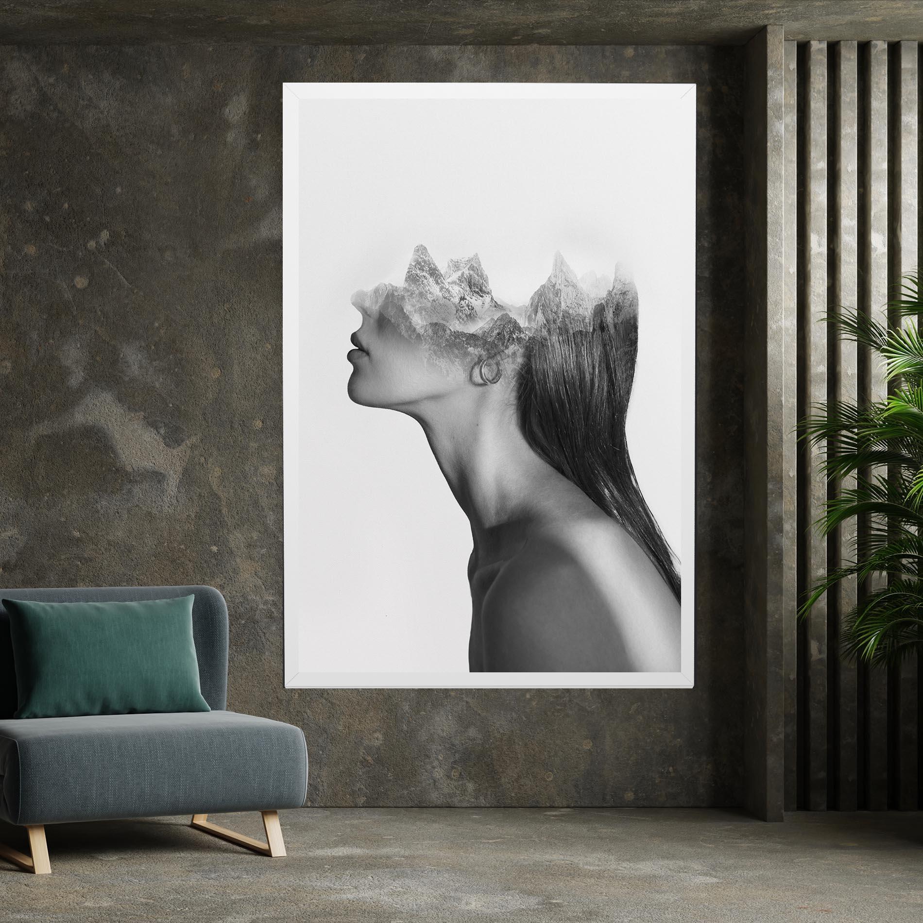 Obraz na Płótnie Woman Mountains View mockup 7