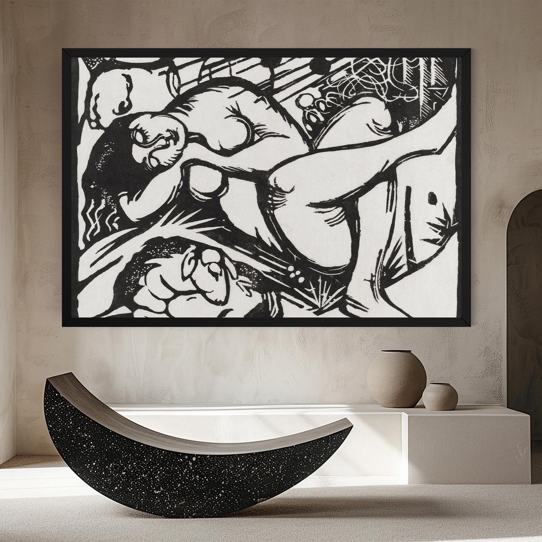 Obraz na Płótnie Woman Drawing mockup 8