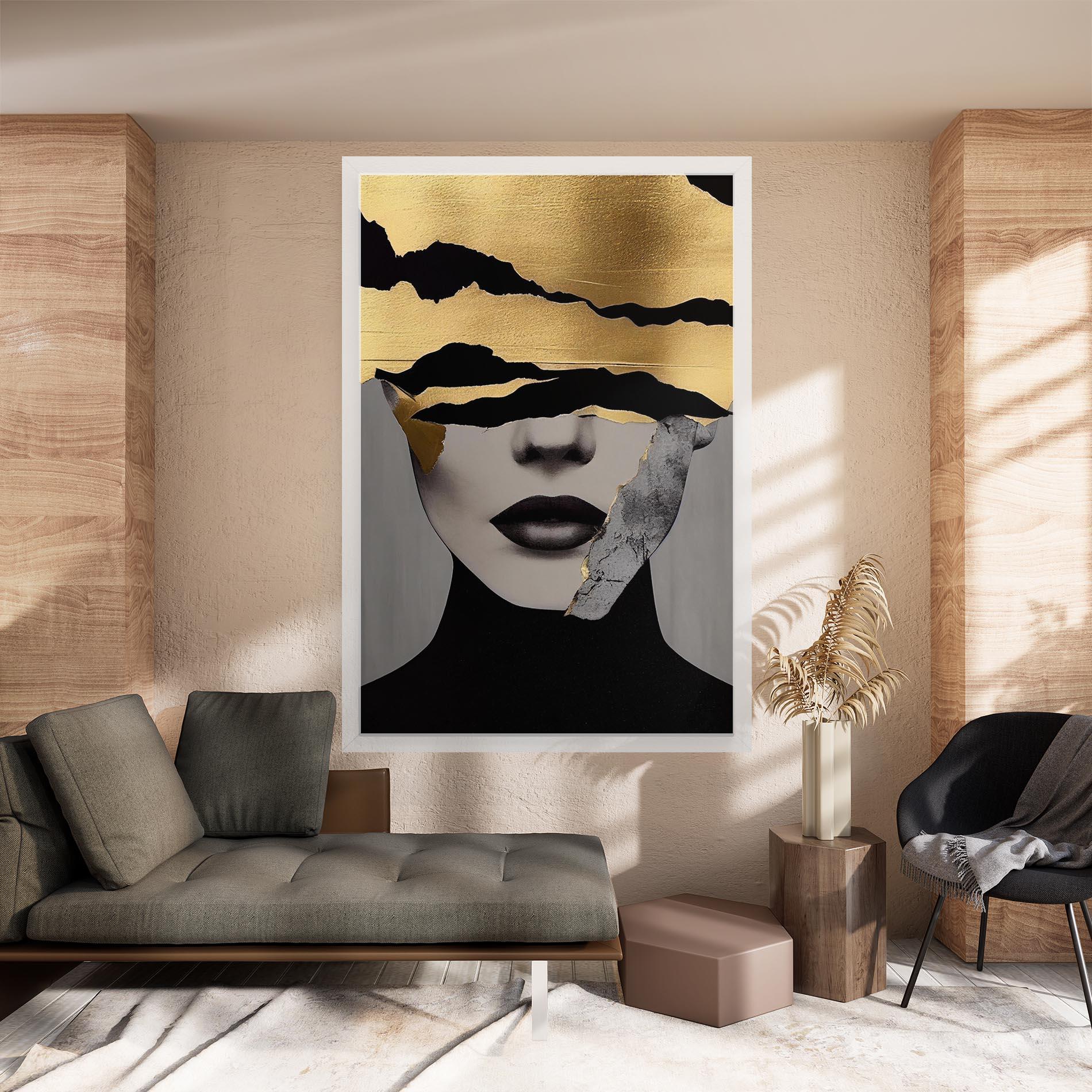 Obraz na Płótnie Modern Golden Paint mockup 8