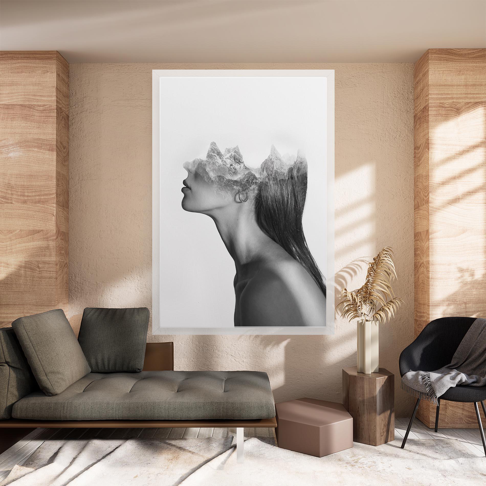 Obraz na Płótnie Woman Mountains View mockup 8