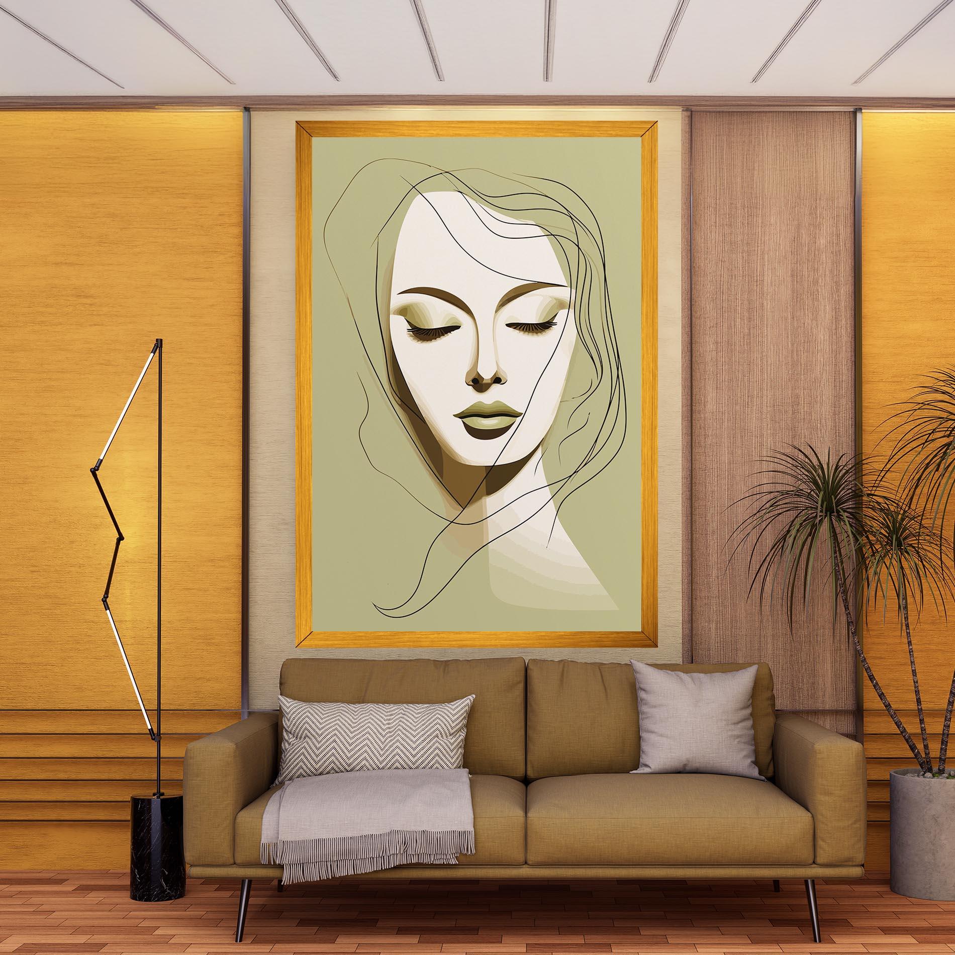 Obraz na Płótnie Cream Womans Face mockup 9