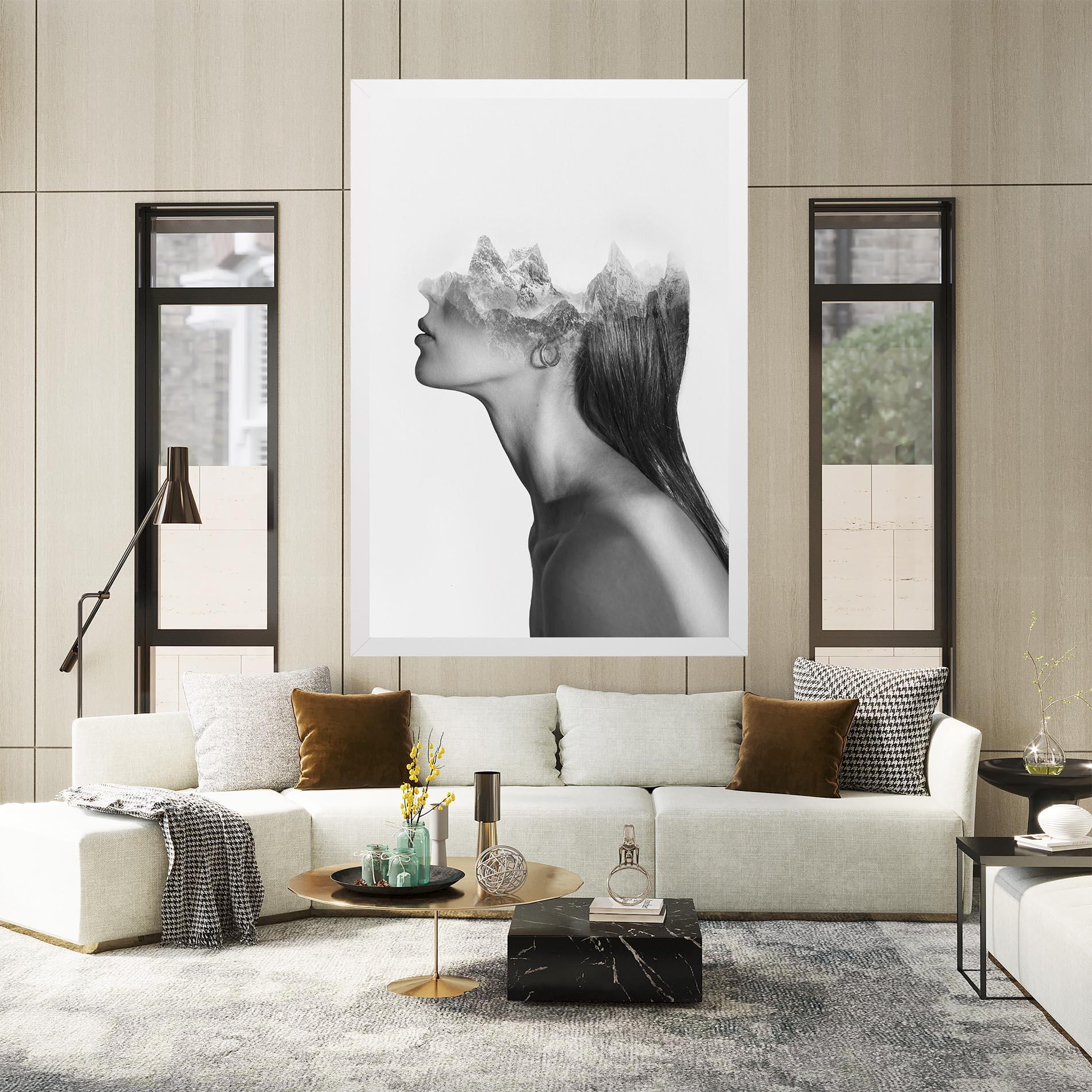 Obraz na Płótnie Woman Mountains View mockup 2