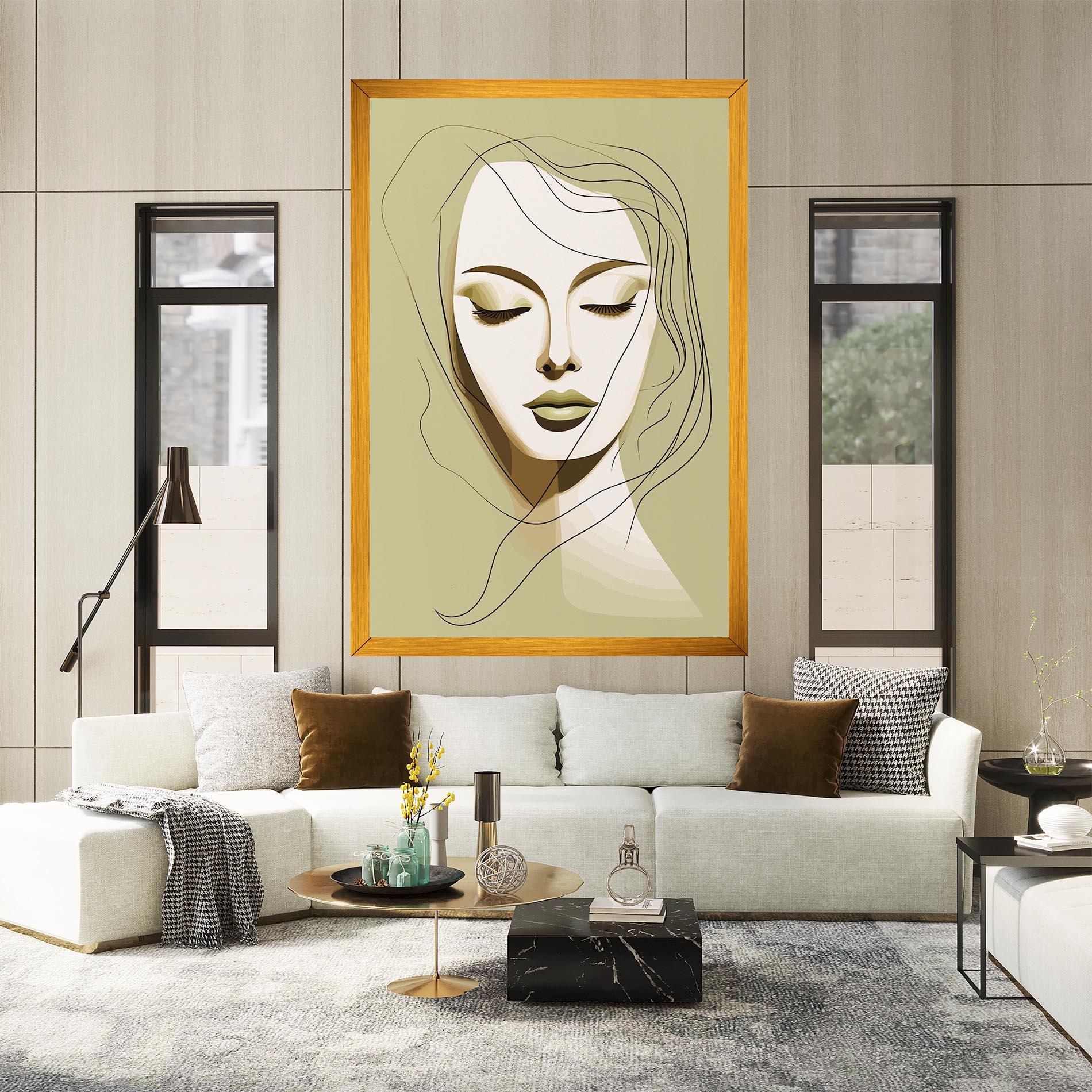 Obraz na Płótnie Cream Womans Face mockup 2