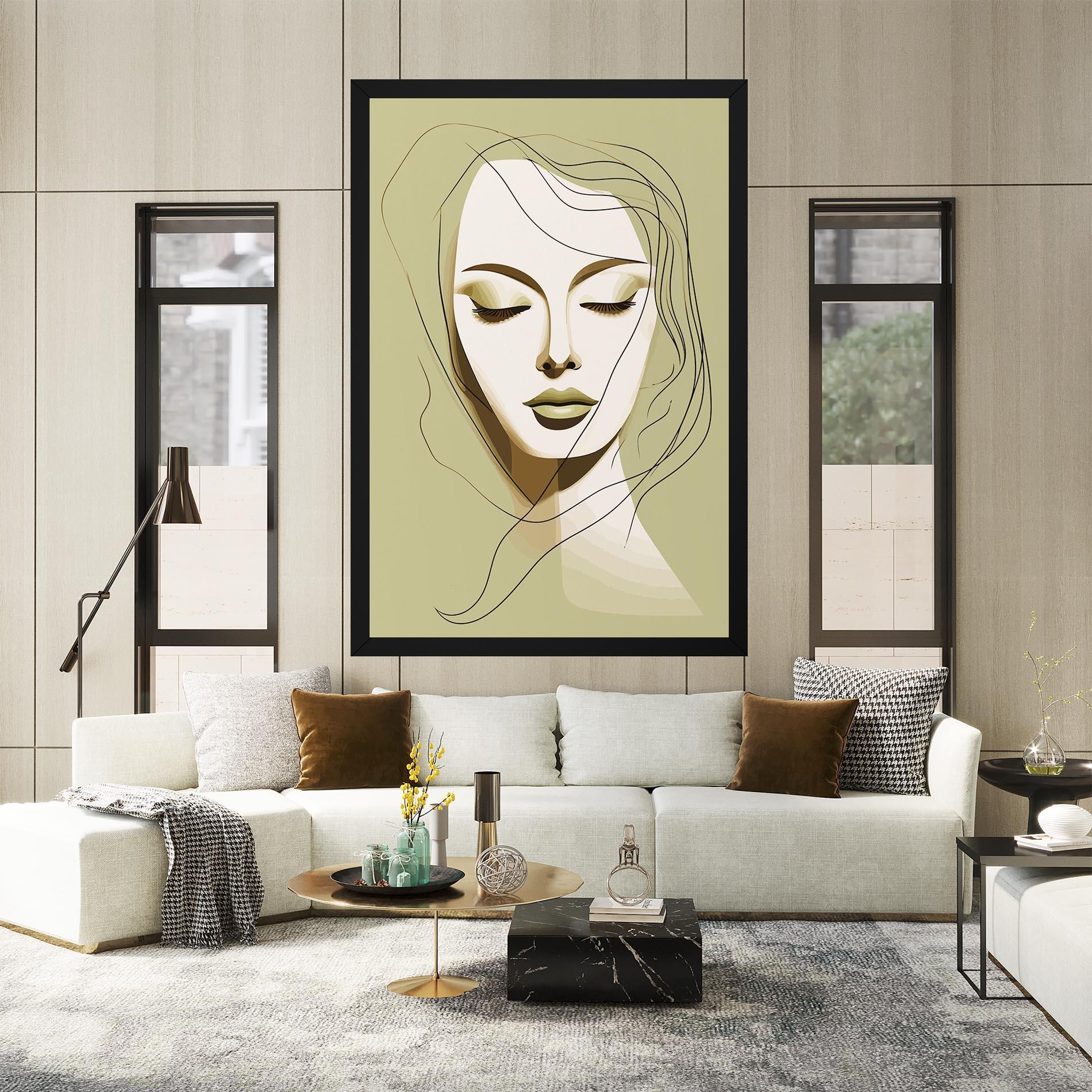 Obraz na Płótnie Cream Womans Face mockup 2