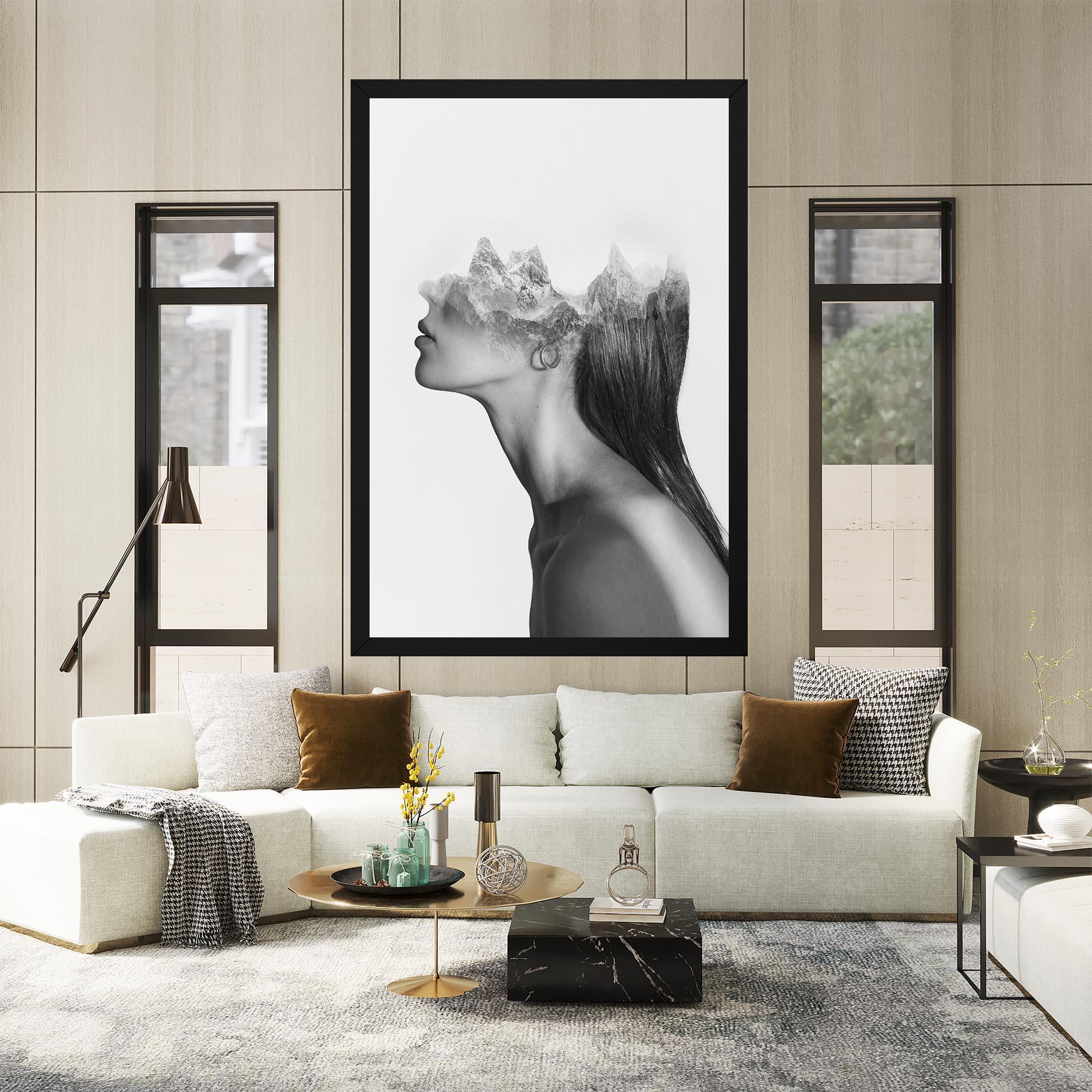 Obraz na Płótnie Woman Mountains View mockup 2