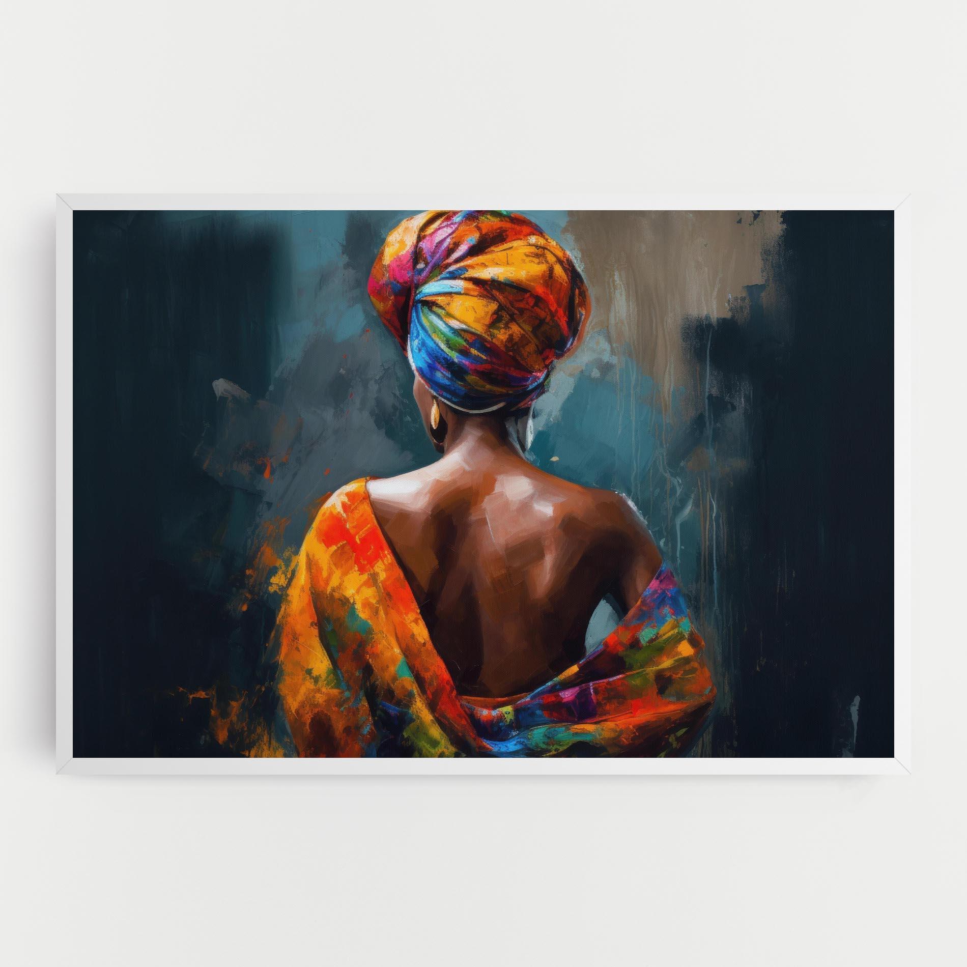 Obraz na Płótnie Colorful Turban Woman mockup 0