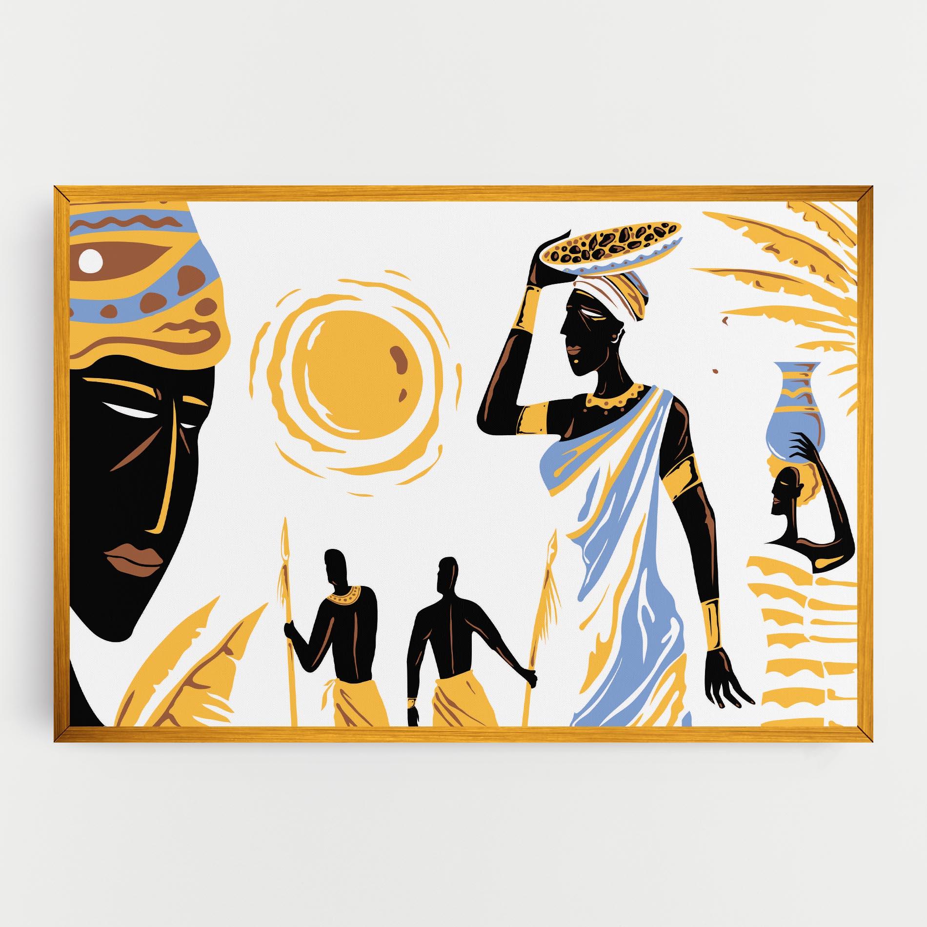 Obraz na Płótnie African Drawing mockup 0