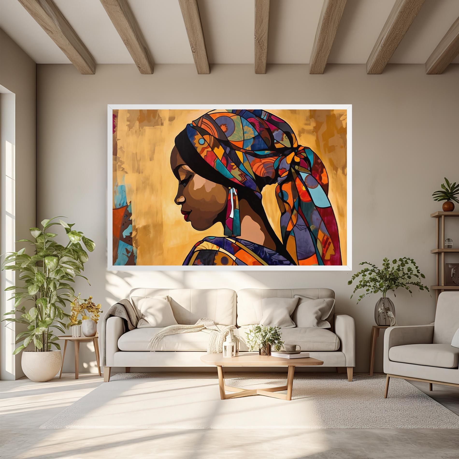 Obraz na Płótnie Headscarf Pretty Woman mockup 6