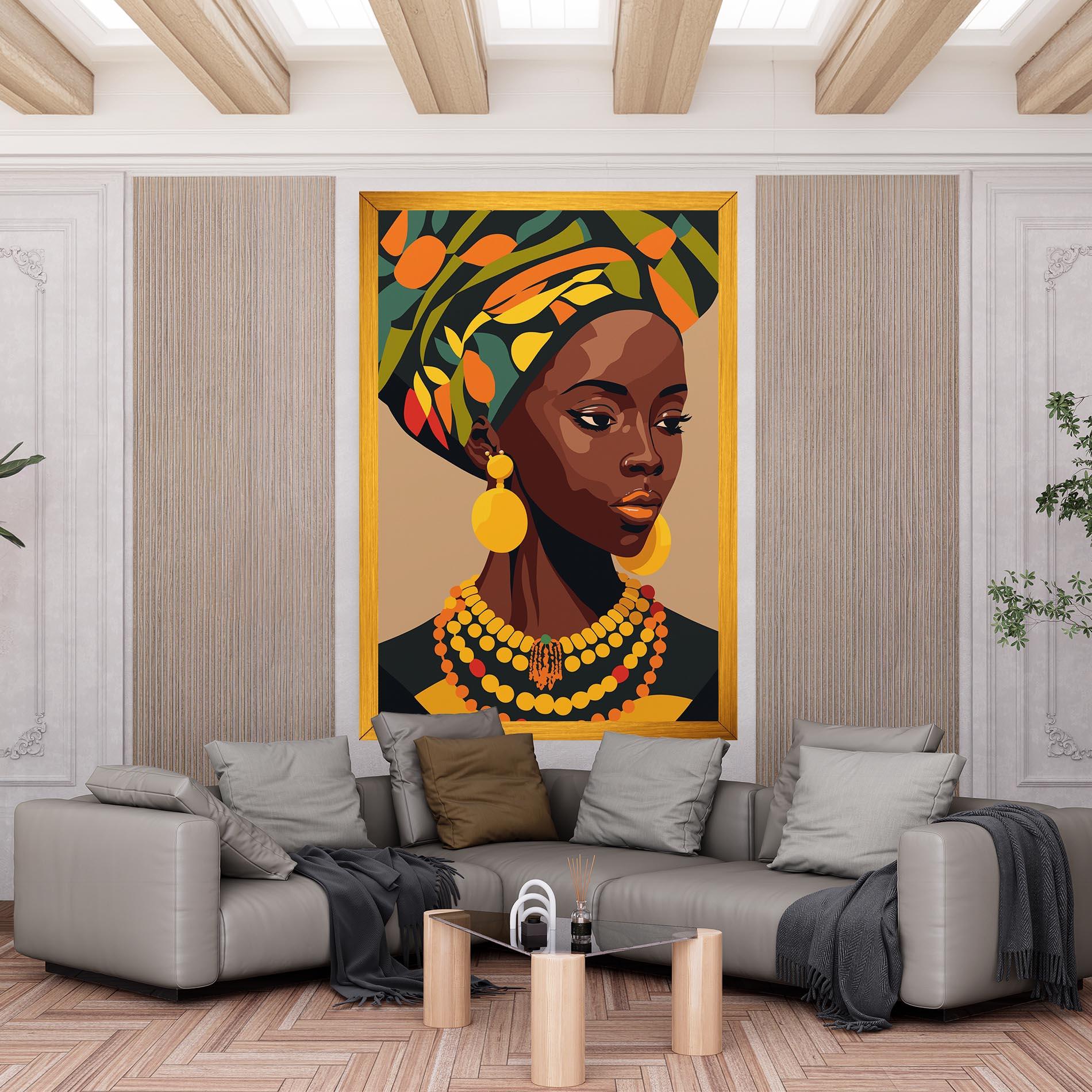 Obraz na Płótnie African Earrings mockup 6