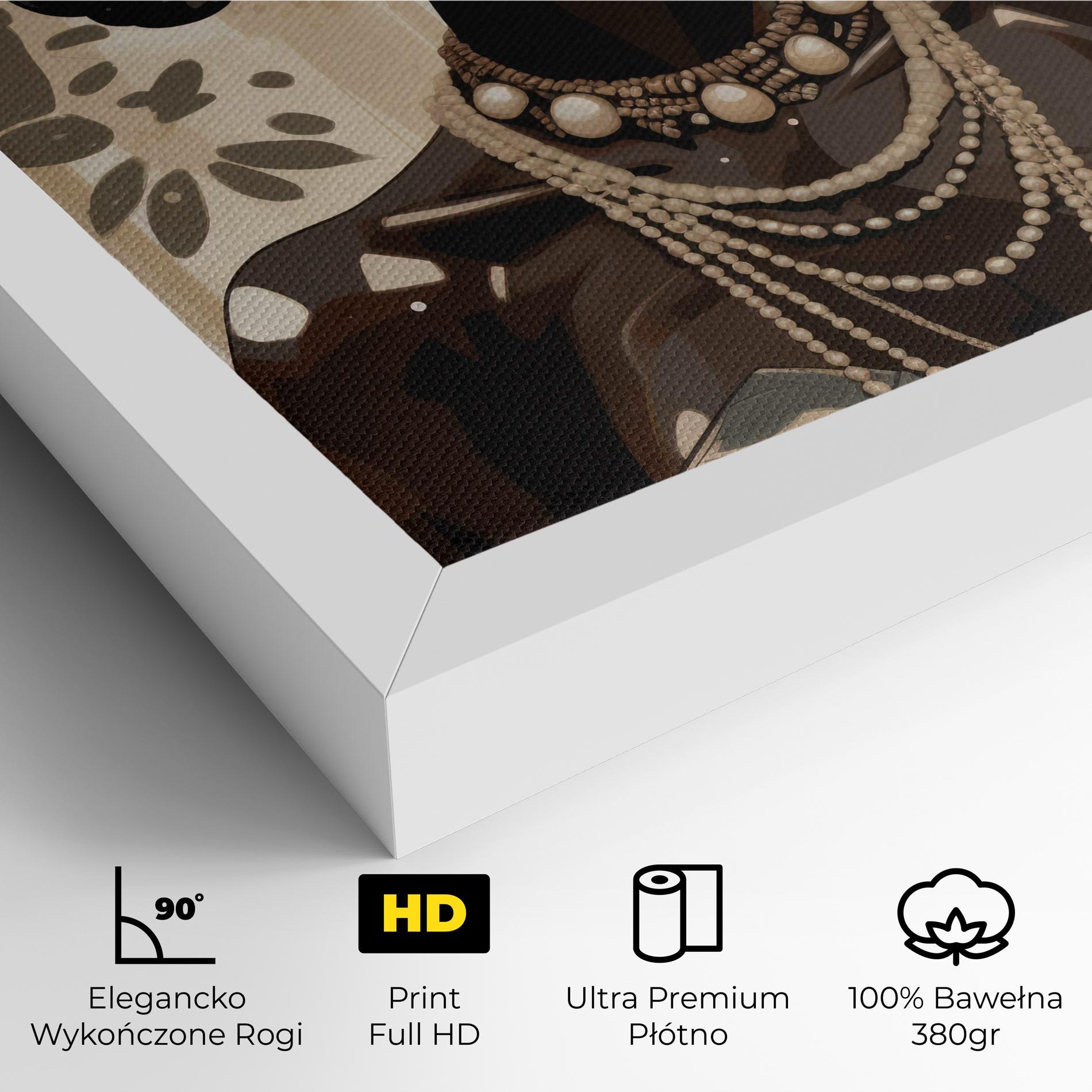 Obraz na Płótnie Wearing Necklace Graphic mockup 4