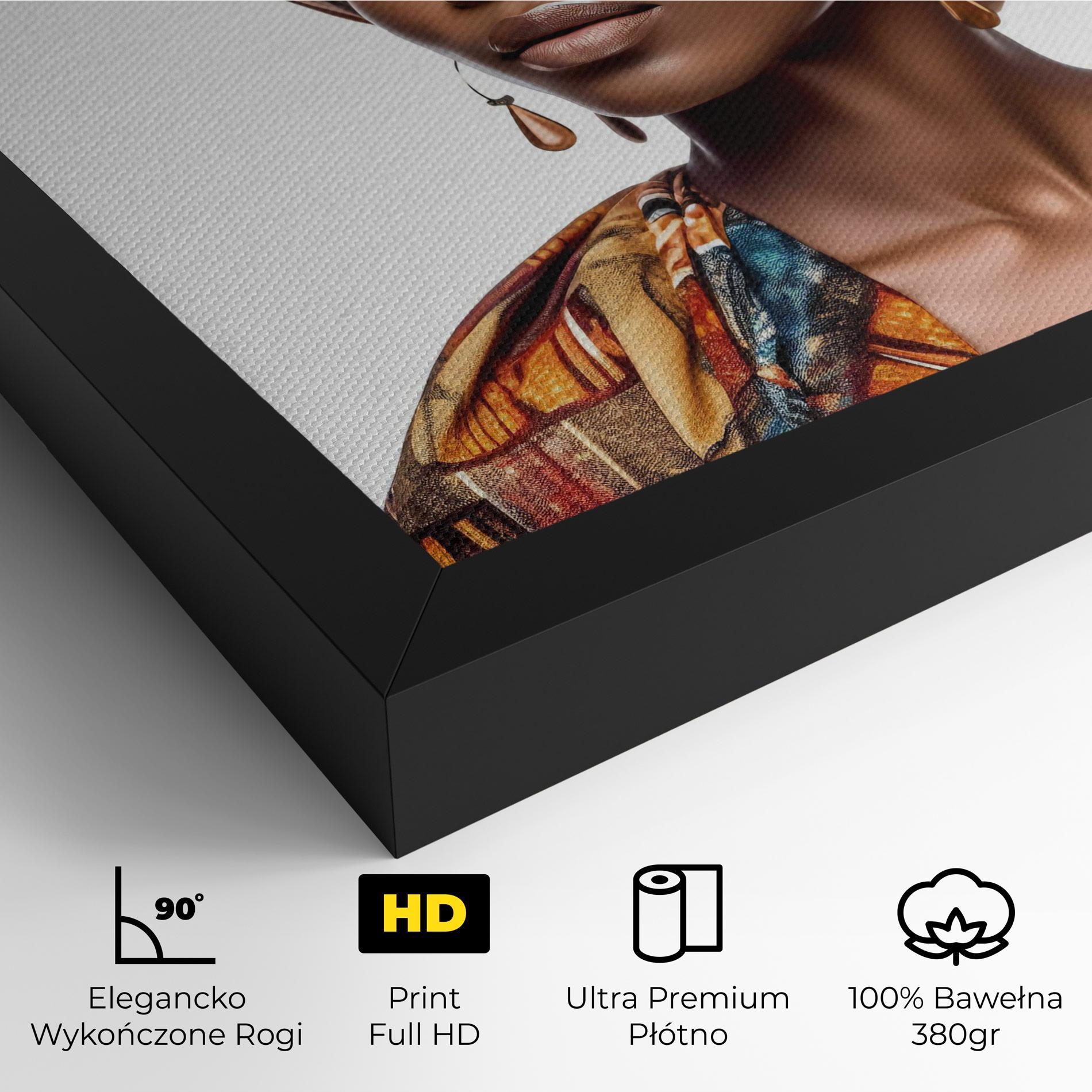 Obraz na Płótnie African Woman Turban mockup 4