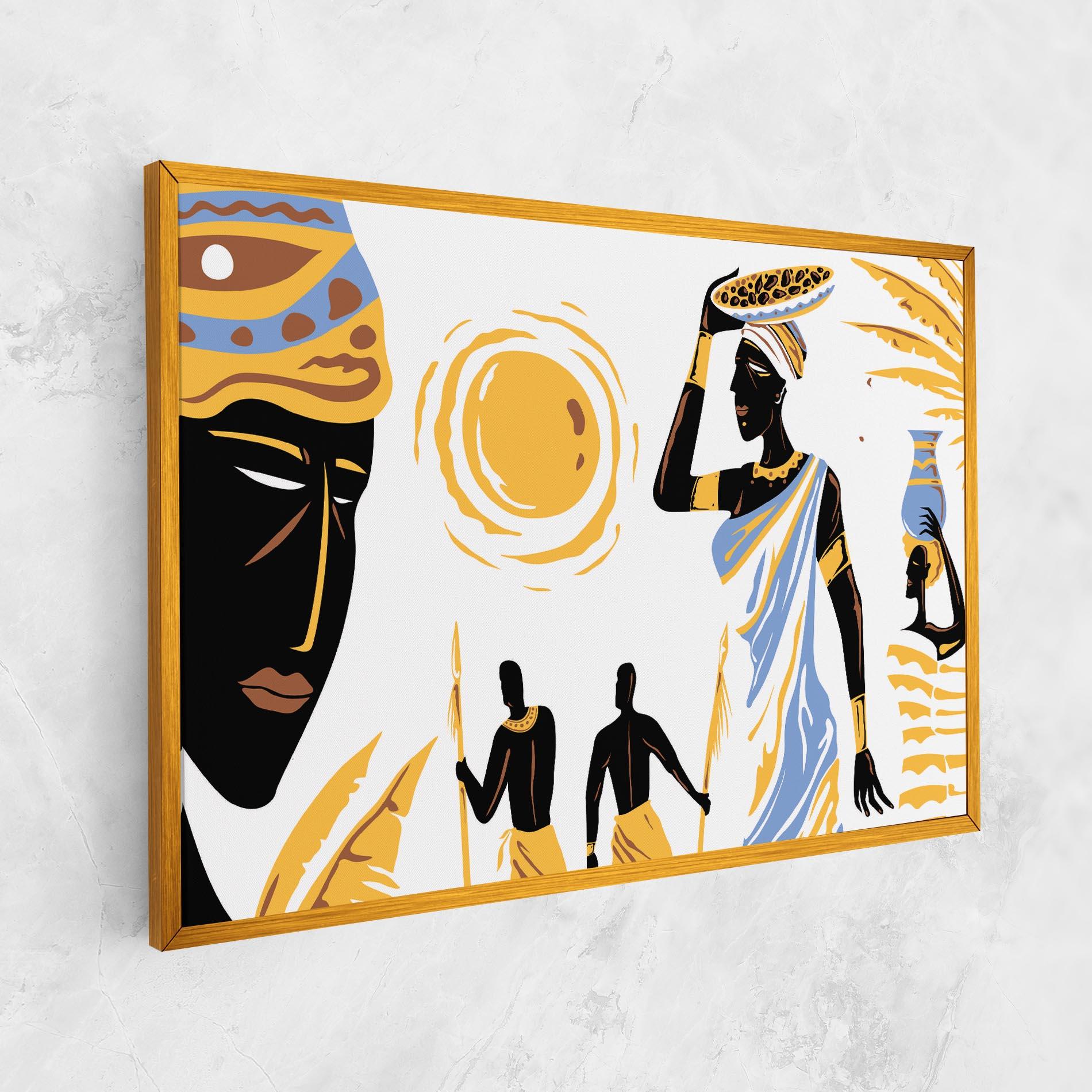 Obraz na Płótnie African Drawing mockup 1