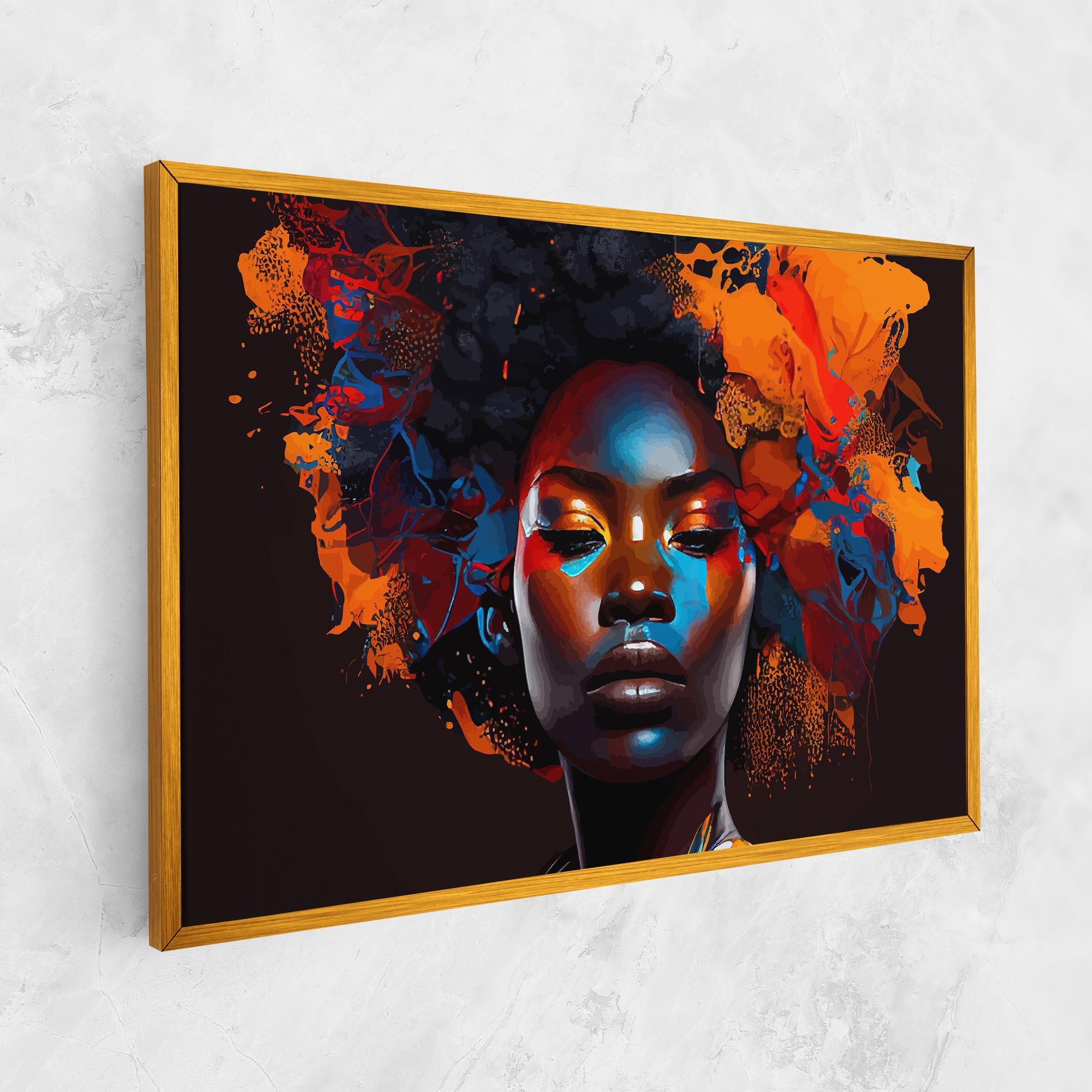 Obraz na Płótnie Africat Yellow Hair mockup 1