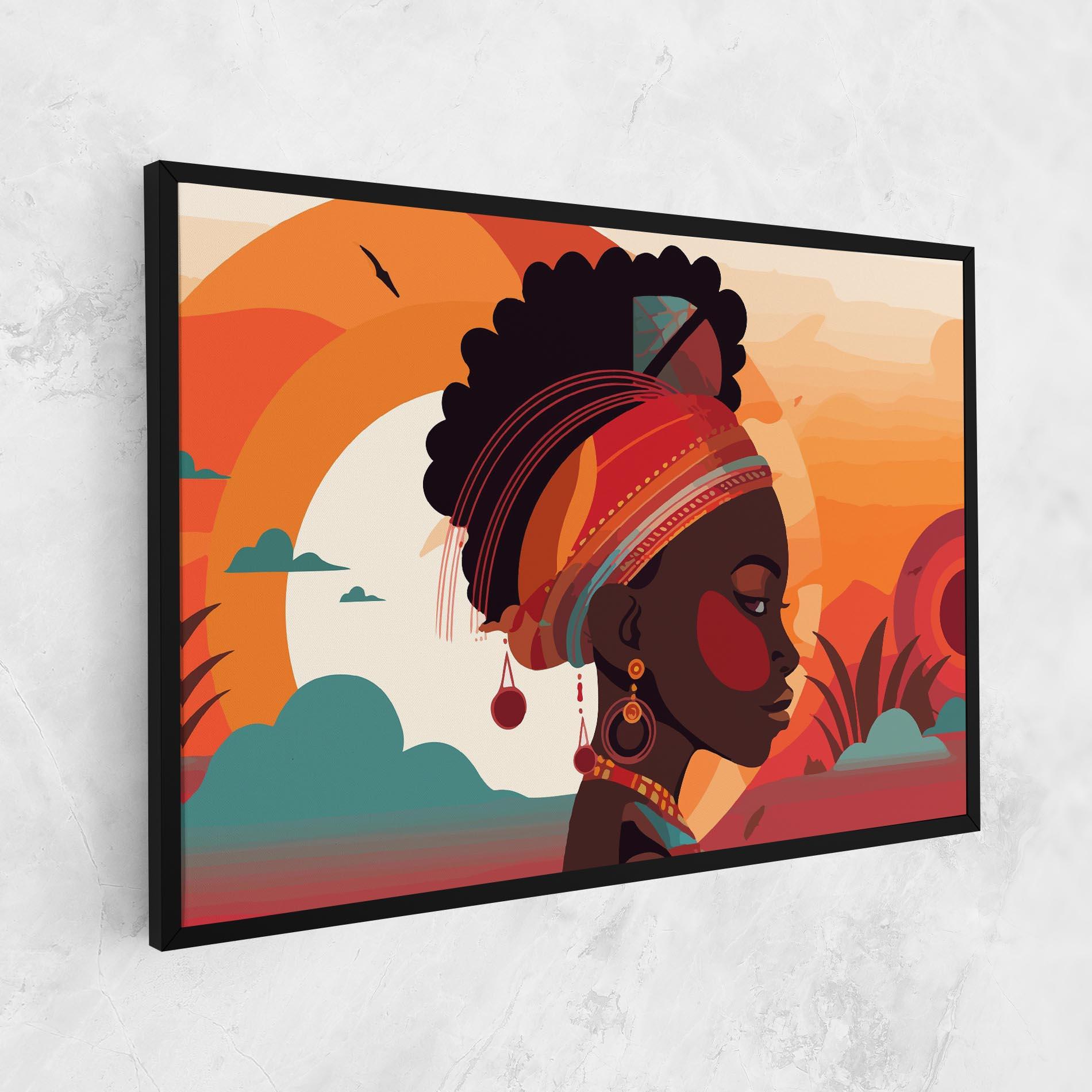 Obraz na Płótnie African Lady Art mockup 1