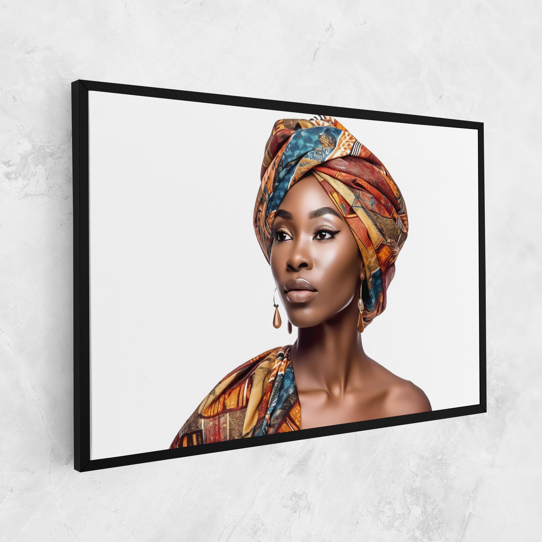 Obraz na Płótnie African Woman Turban mockup 1