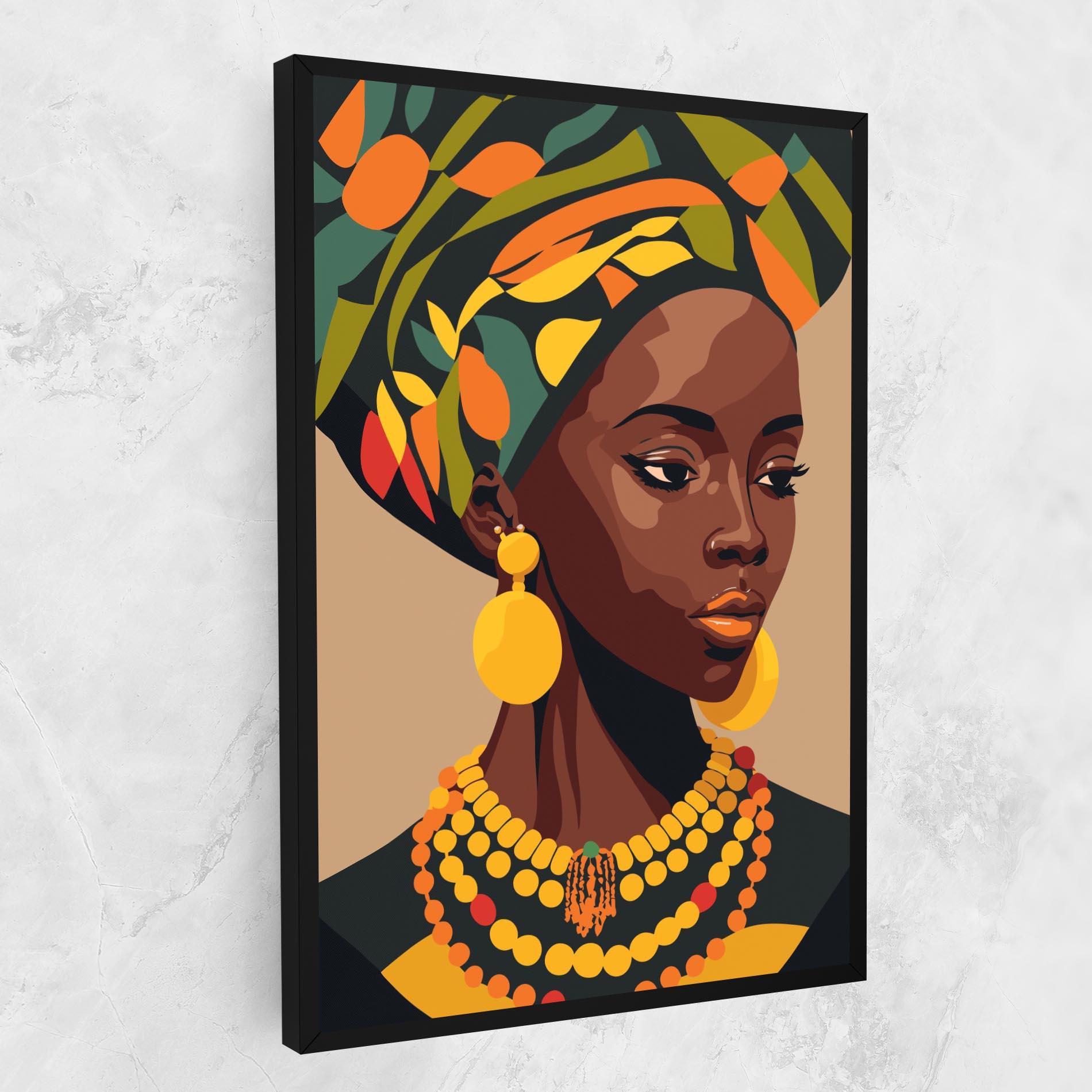 Obraz na Płótnie African Earrings mockup 1