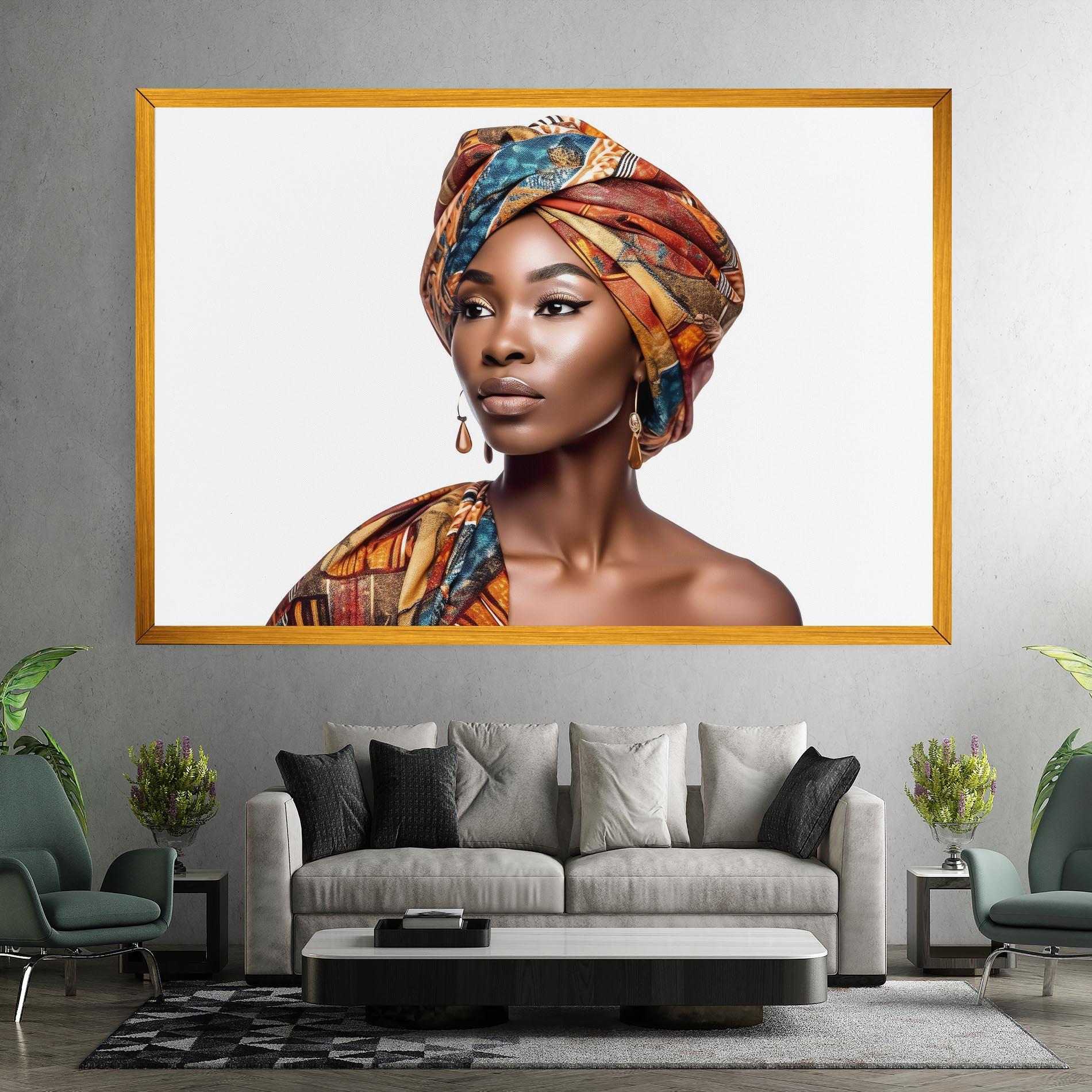 Obraz na Płótnie African Woman Turban mockup 7