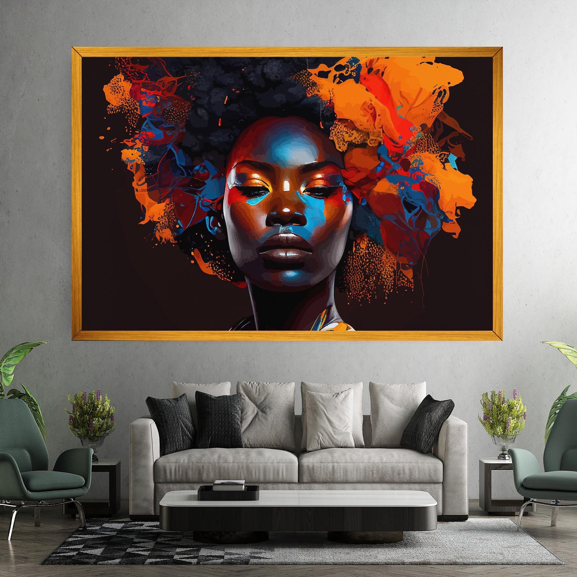 Obraz na Płótnie Africat Yellow Hair mockup 7