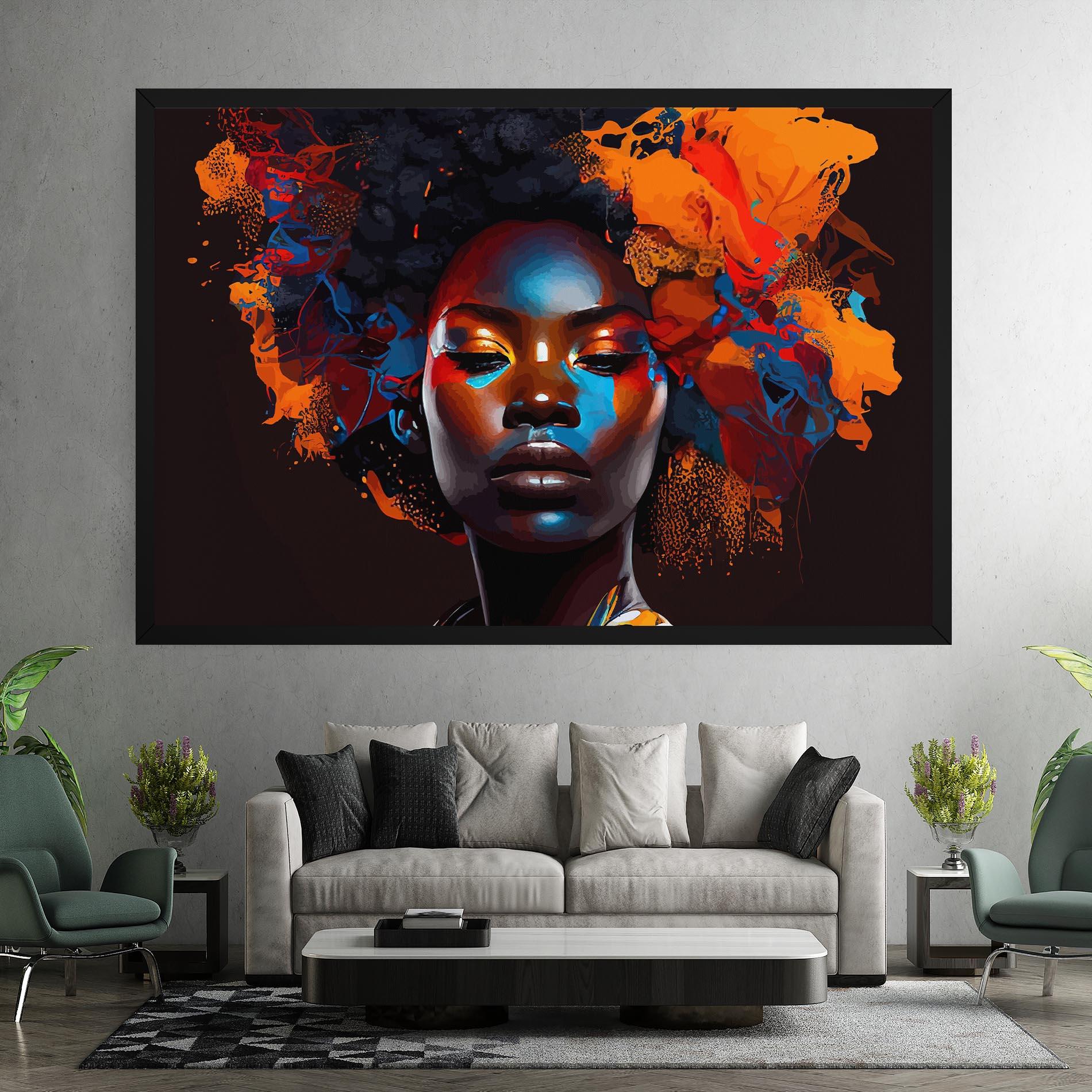 Obraz na Płótnie Africat Yellow Hair mockup 7